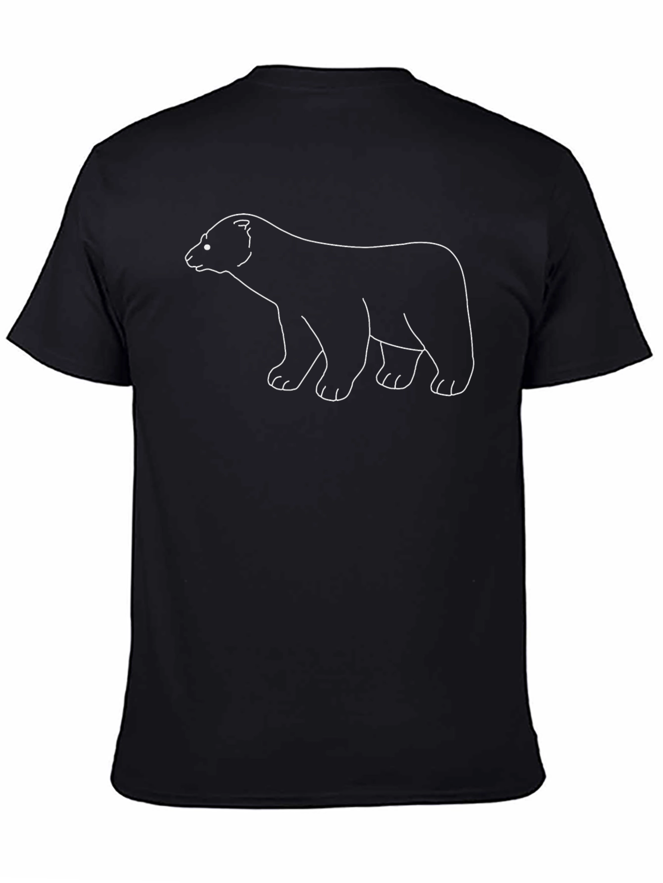 Bear Graphic Tee - Mens Black Cotton T-Shirt