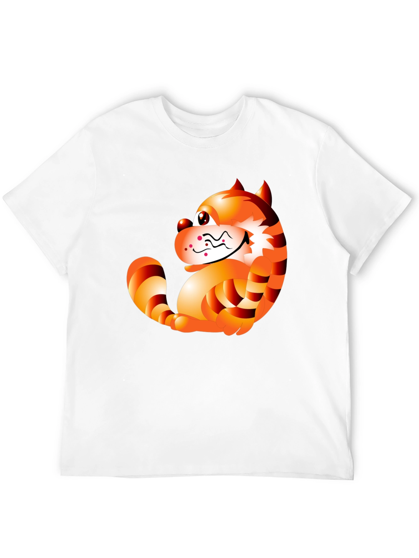 Cartoon Cat Graphic Tee - Stylish Black T-Shirt