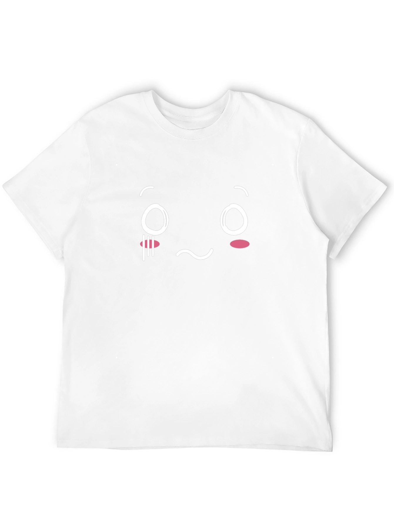 Sad Face Graphic T-Shirt - Black Cotton Blend