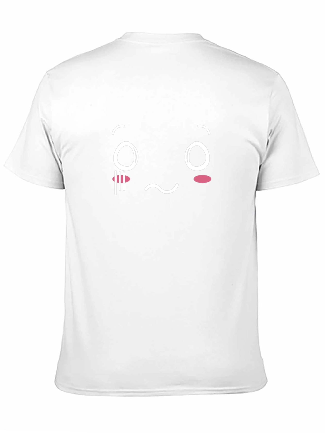 Sad Face Graphic T-Shirt - Black Cotton Blend
