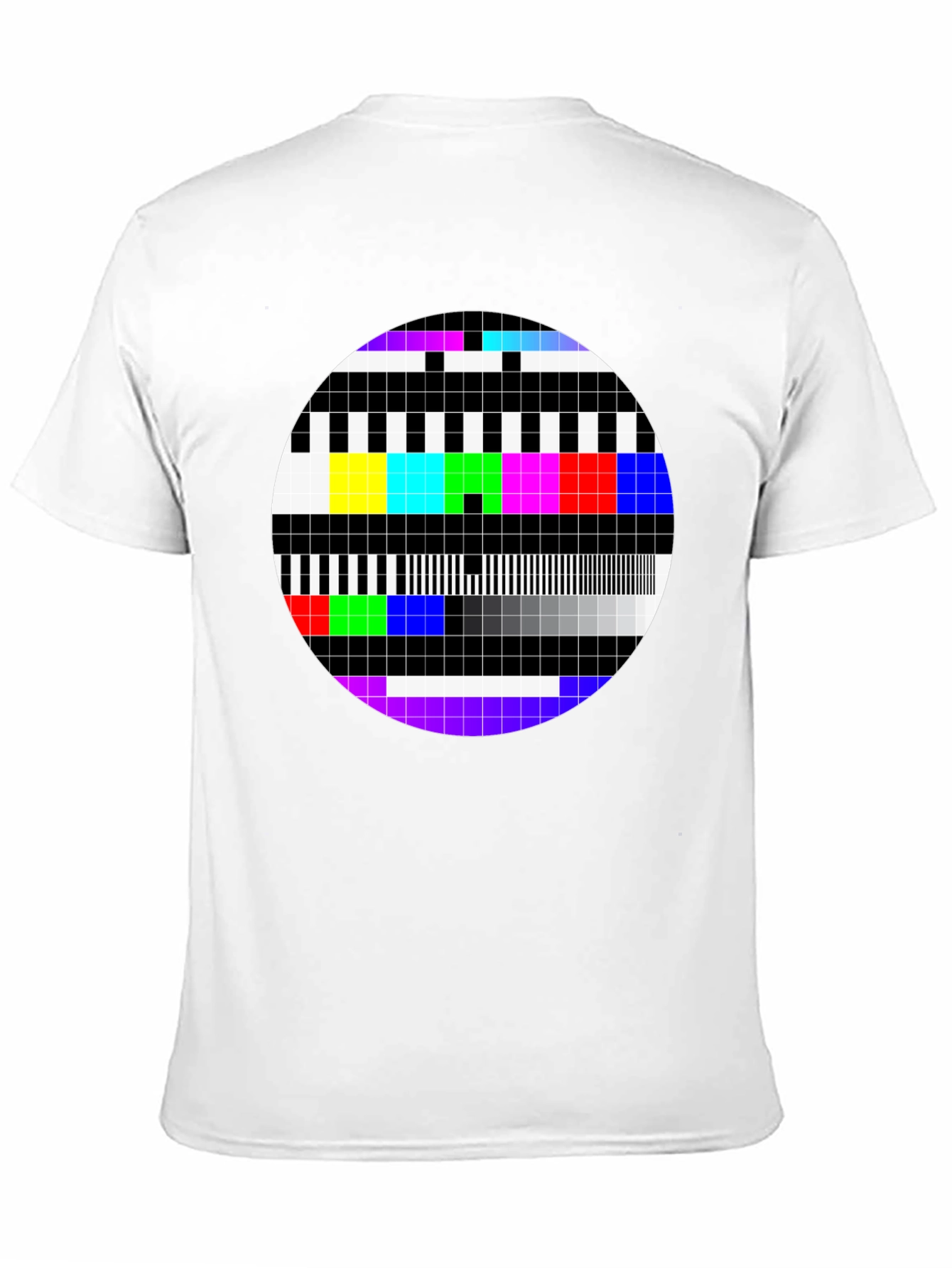 Retro TV Test Pattern Graphic Tee - Classic Design