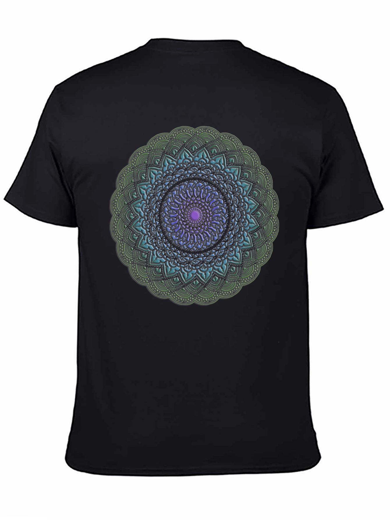 Mandala Design Black T-Shirt