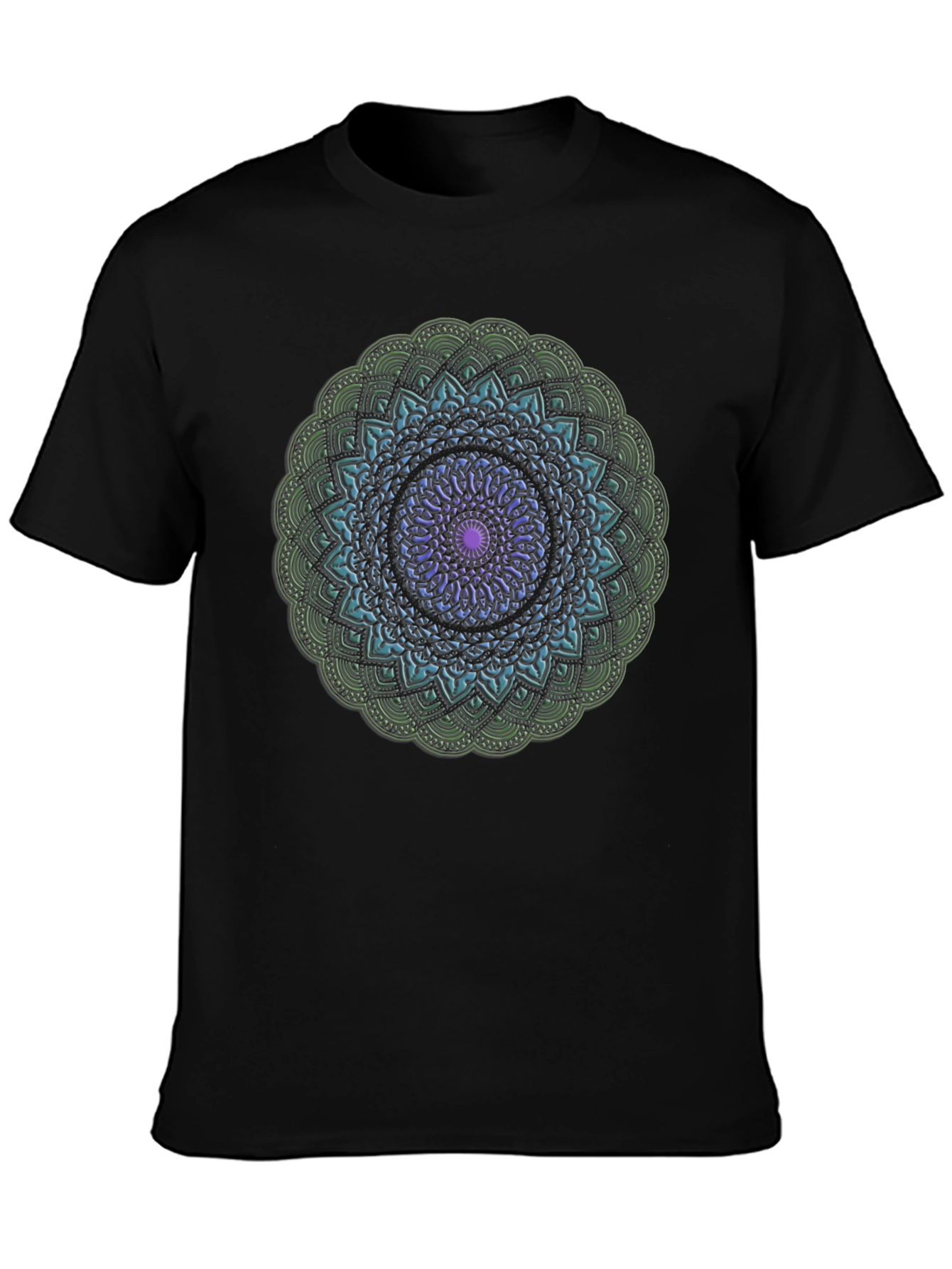 Mandala Design Black T-Shirt