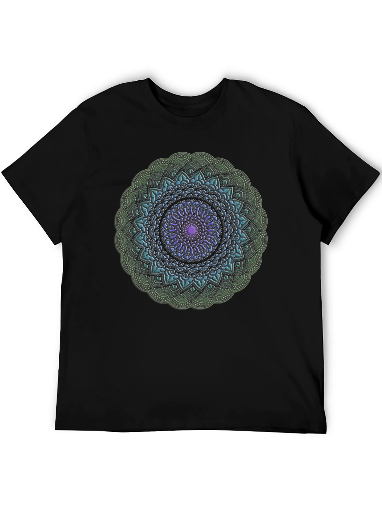 Mandala Design Black T-Shirt