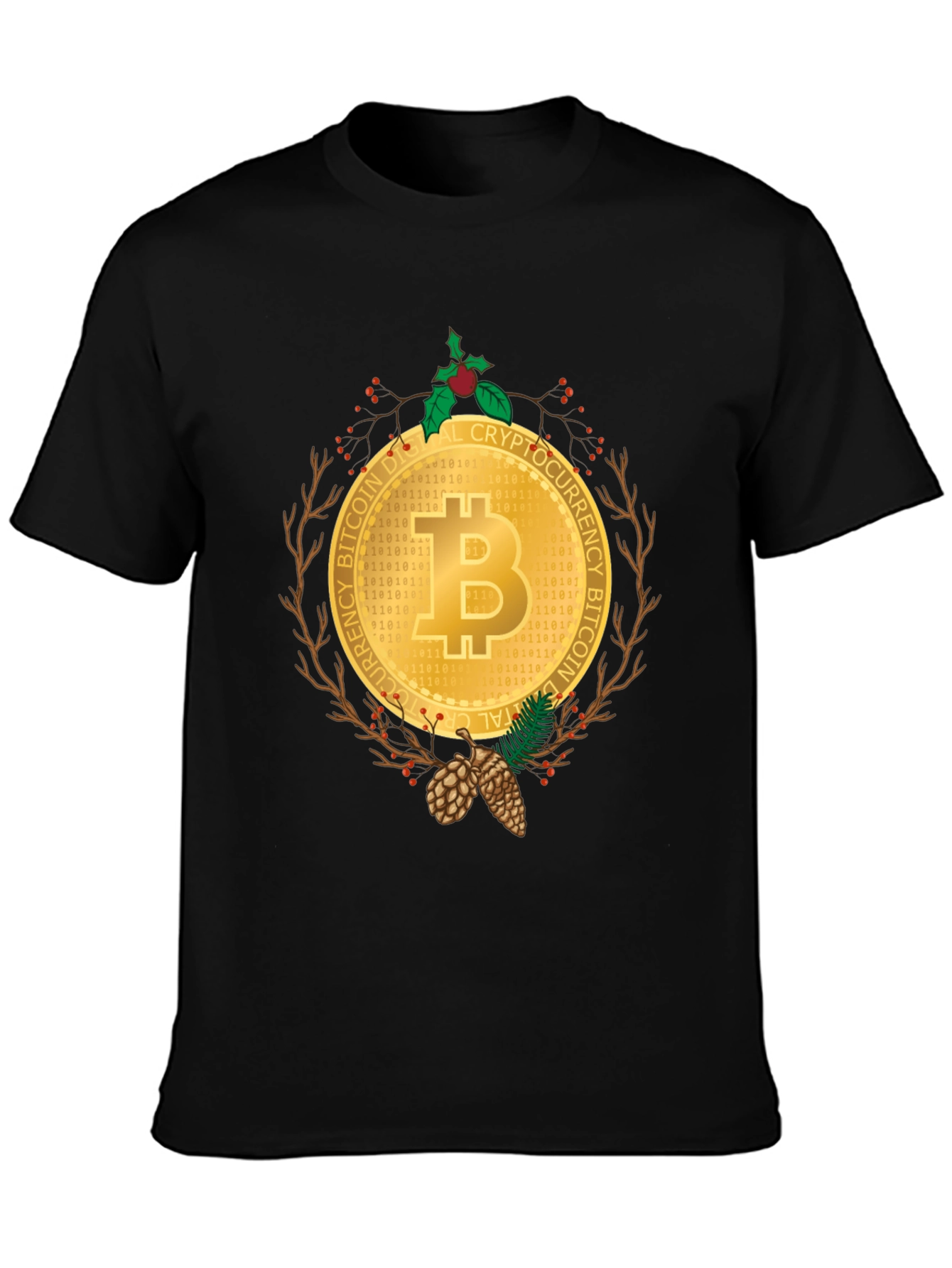 Bitcoin Christmas Holiday T-Shirt - Crypto Digital Currency Tee