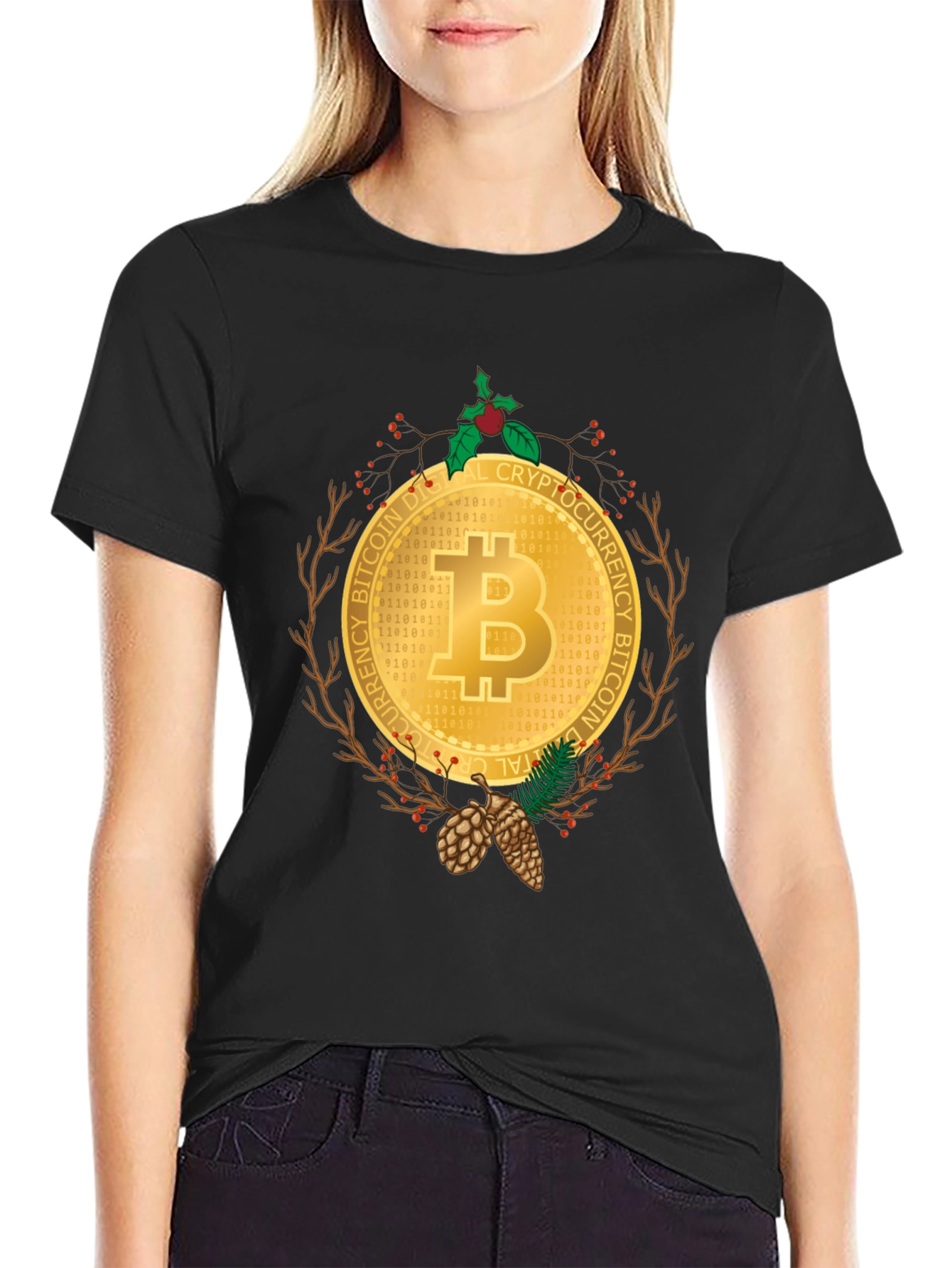 Bitcoin Christmas Holiday T-Shirt - Crypto Digital Currency Tee