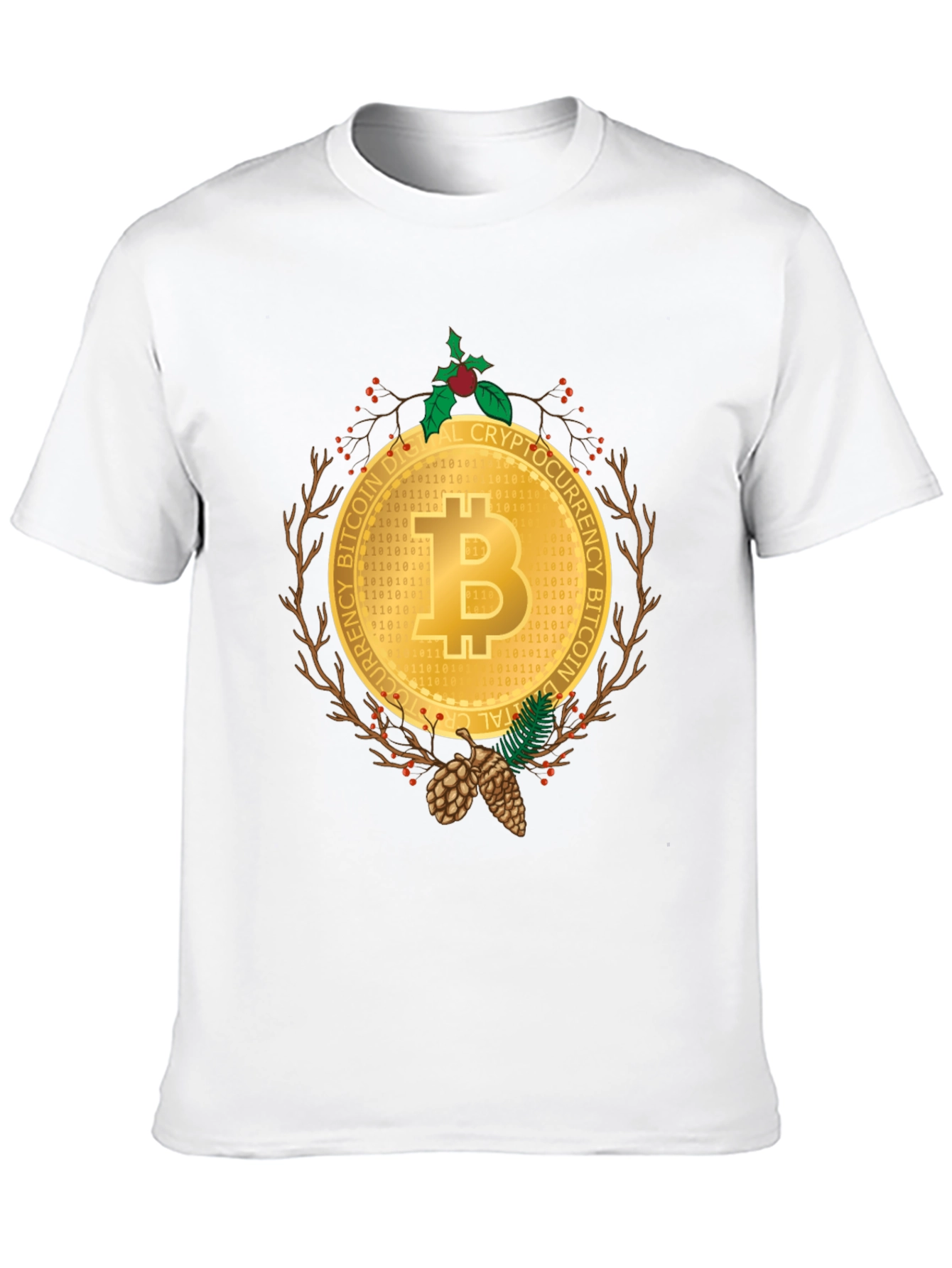 Bitcoin Christmas Holiday T-Shirt - Crypto Digital Currency Tee