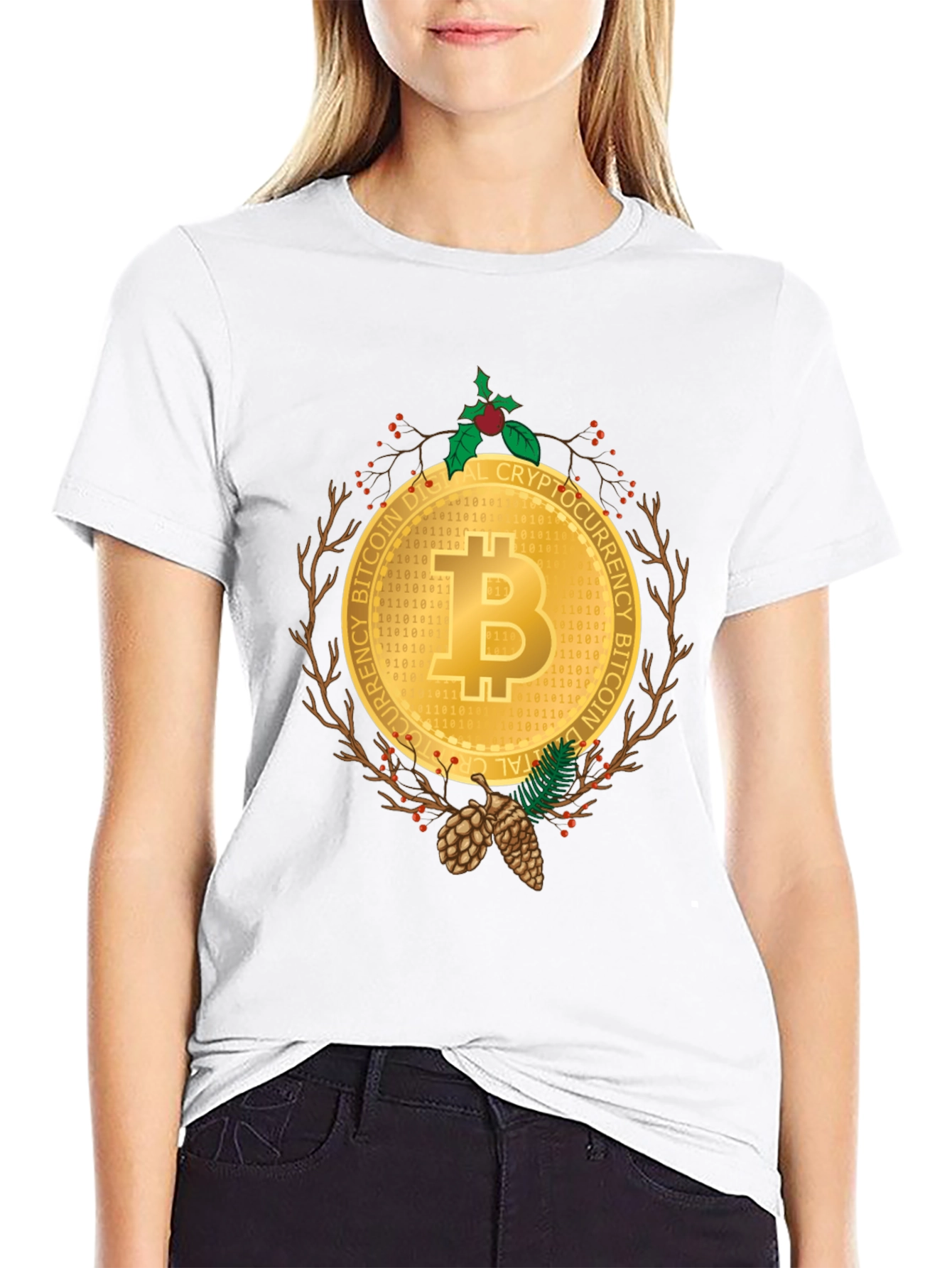 Bitcoin Christmas Holiday T-Shirt - Crypto Digital Currency Tee