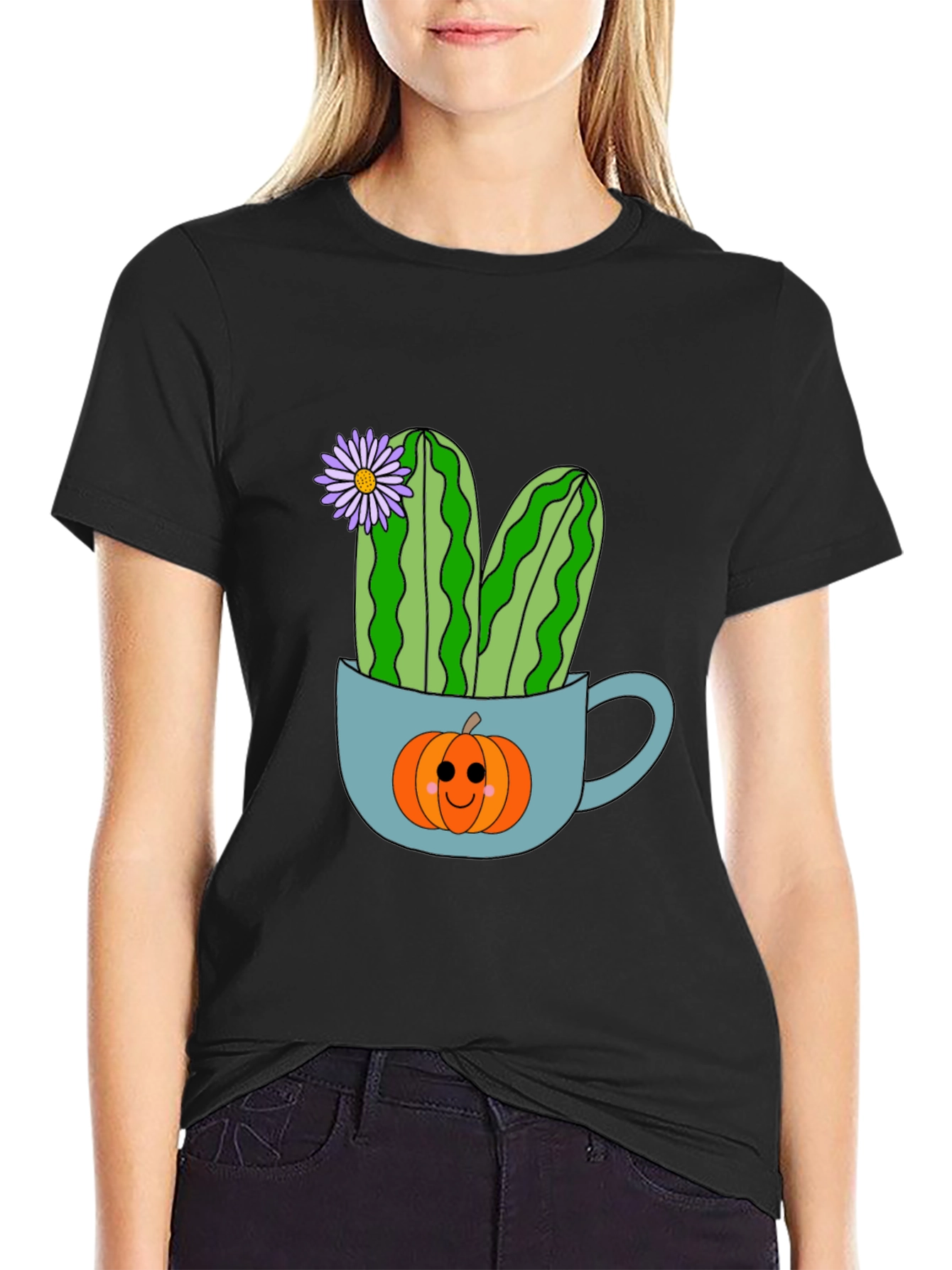 Cactus Pumpkin in a Cup T-Shirt