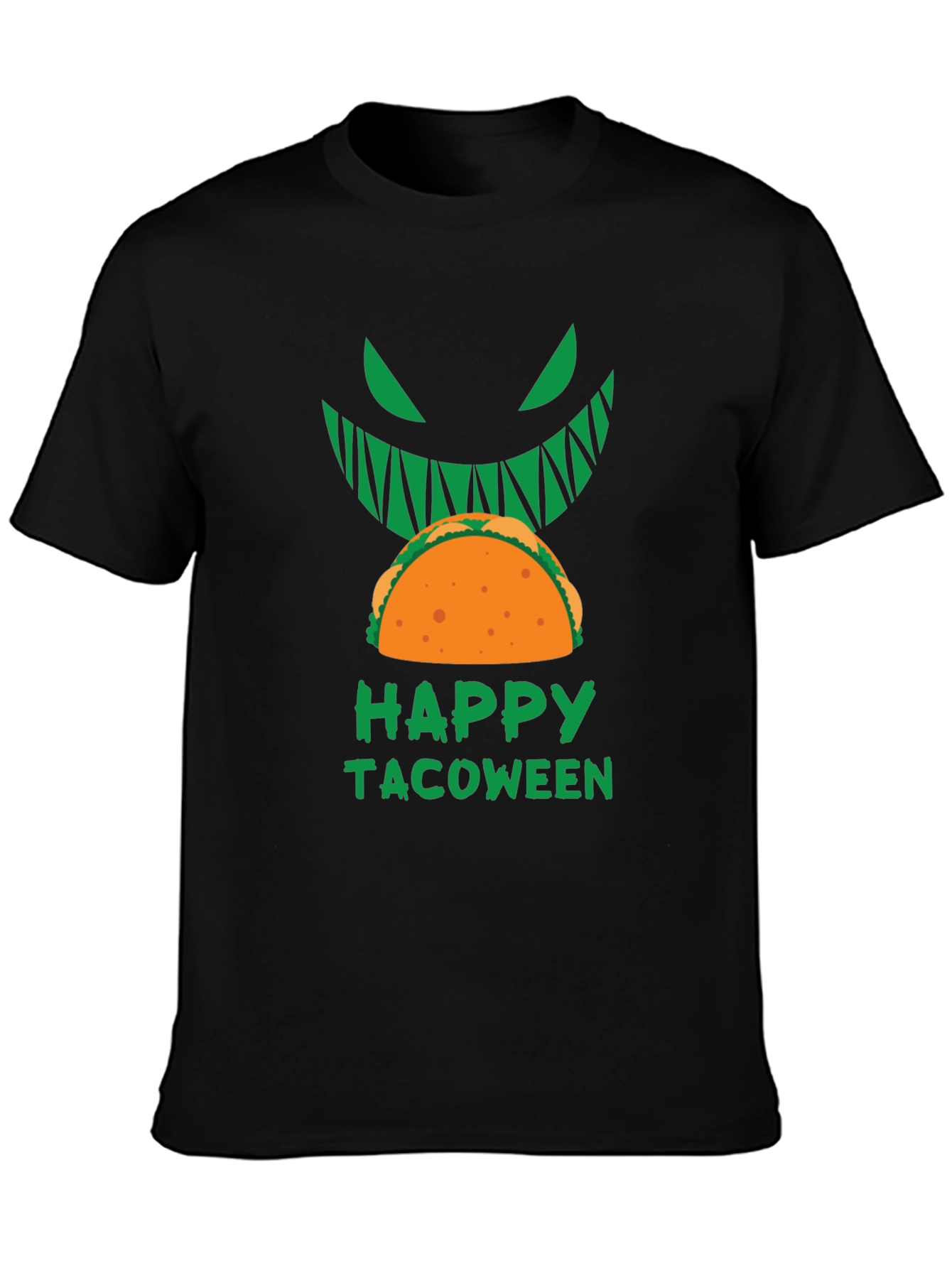 Happy Tacoween Graphic Tee - Halloween Taco Shirt