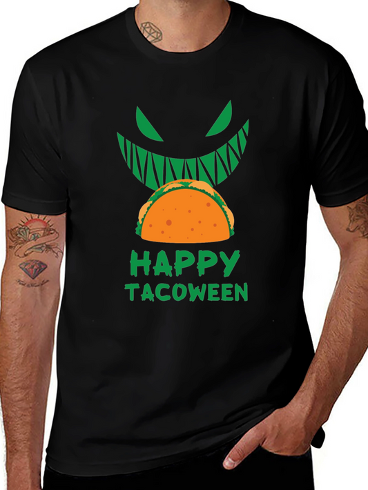 Happy Tacoween Graphic Tee - Halloween Taco Shirt