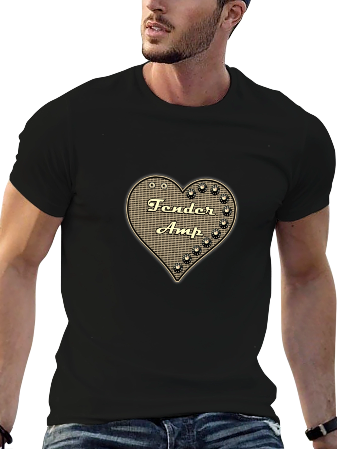 Fender Amp Heart Graphic Black T-Shirt