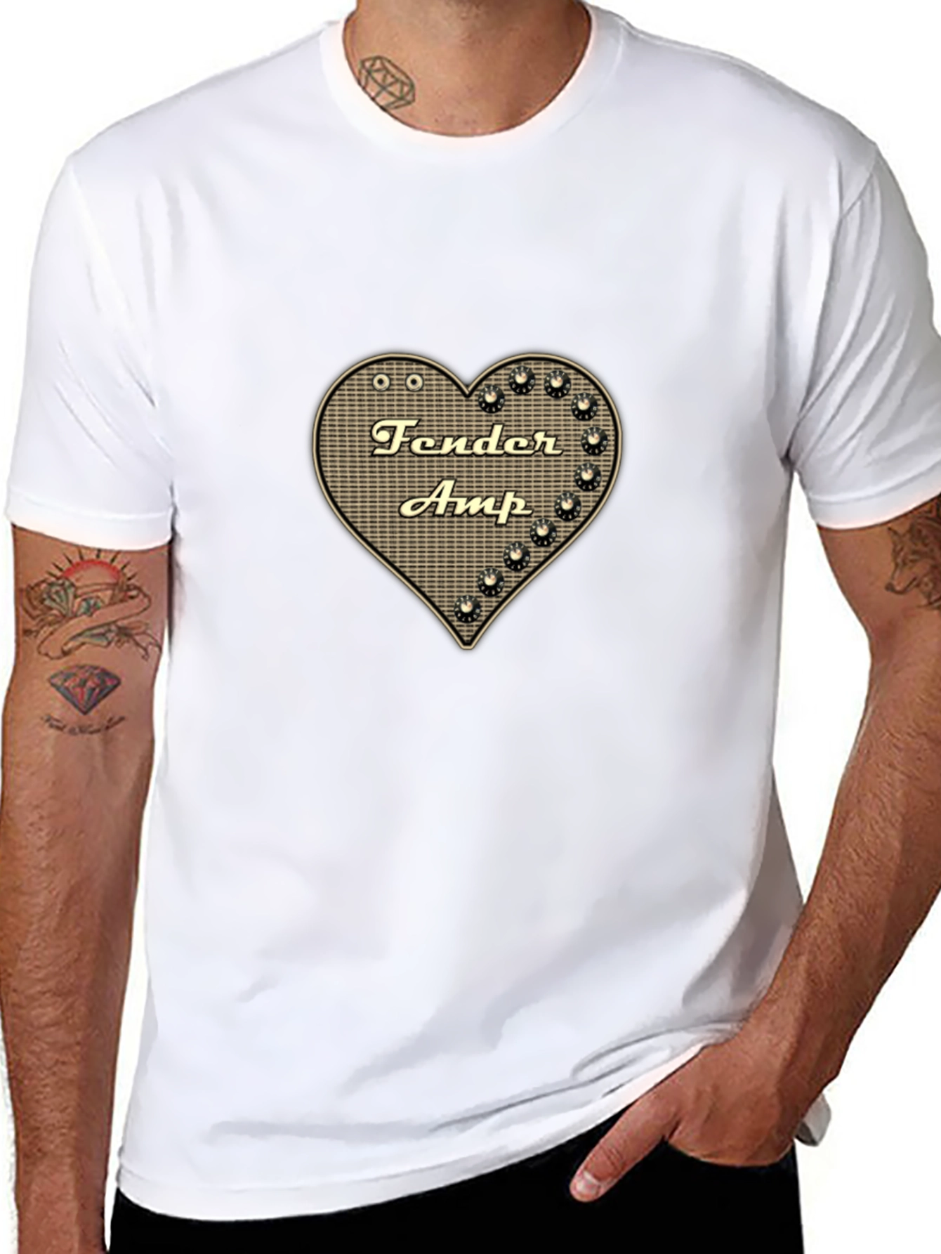 Fender Amp Heart Graphic Black T-Shirt