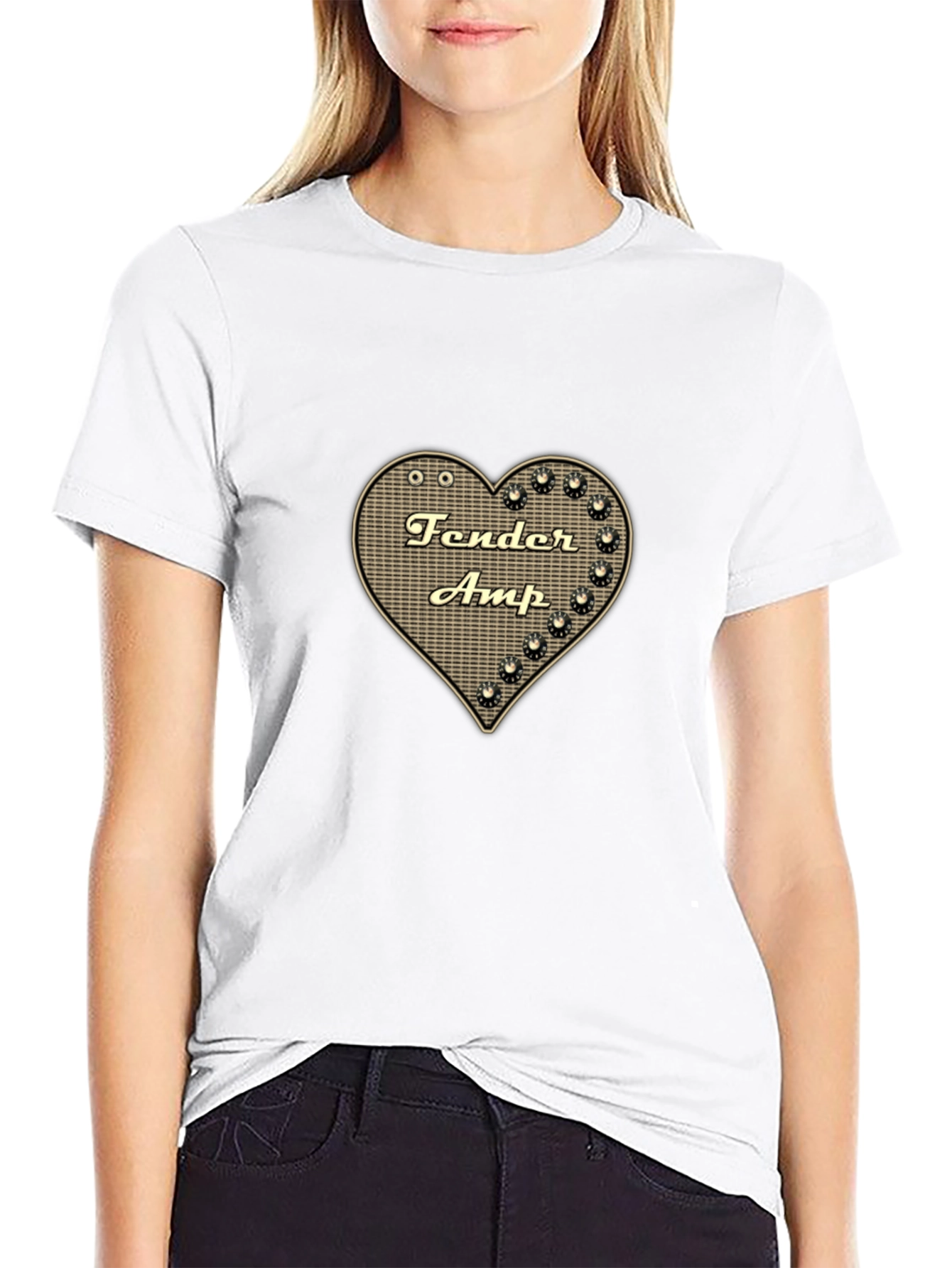 Fender Amp Heart Graphic Black T-Shirt