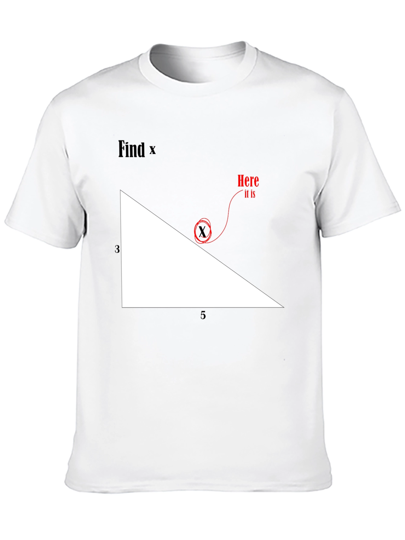 Find X Graphic Tee - Math Humor T-Shirt