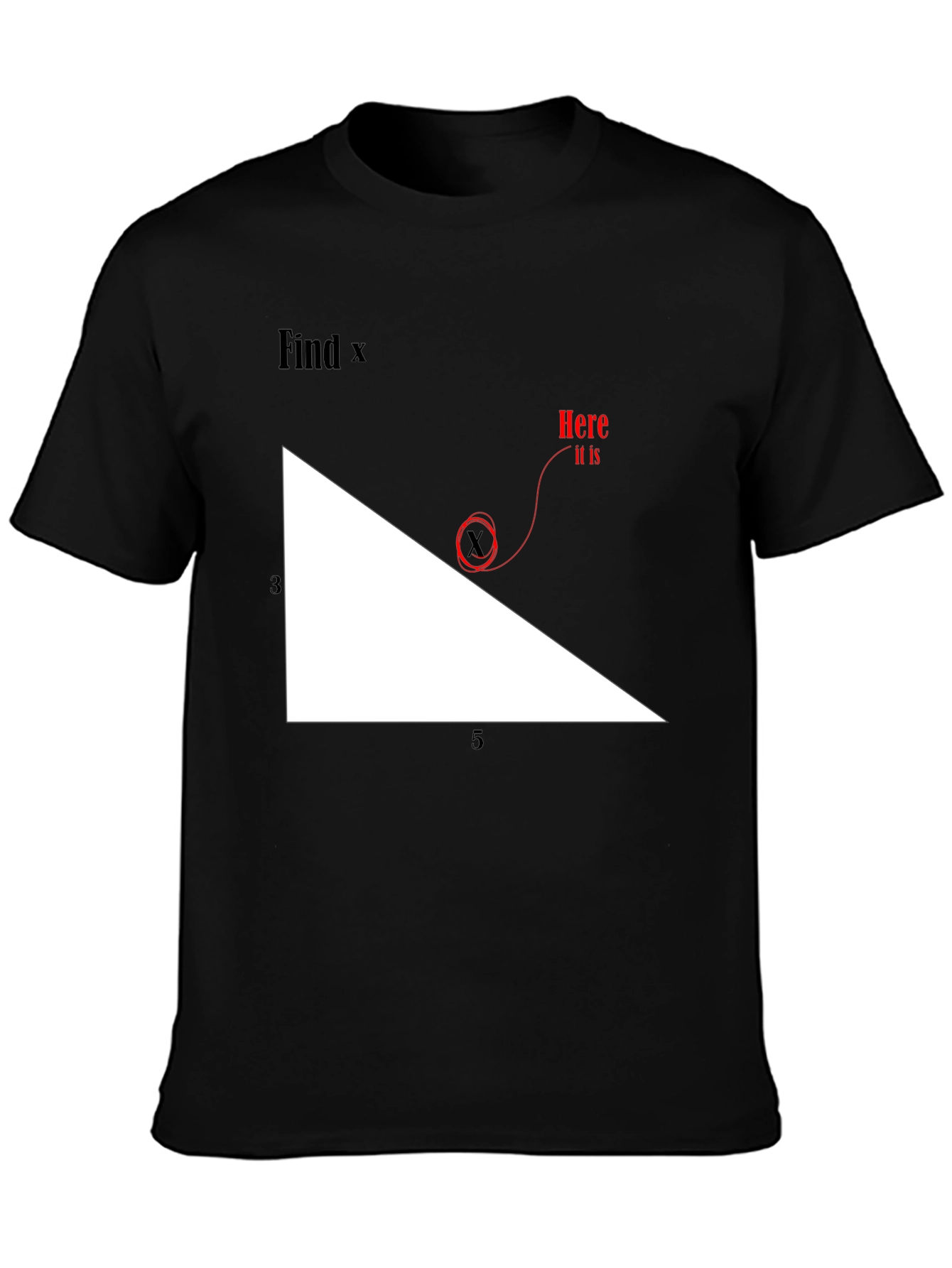 Find X Graphic Tee - Math Humor T-Shirt