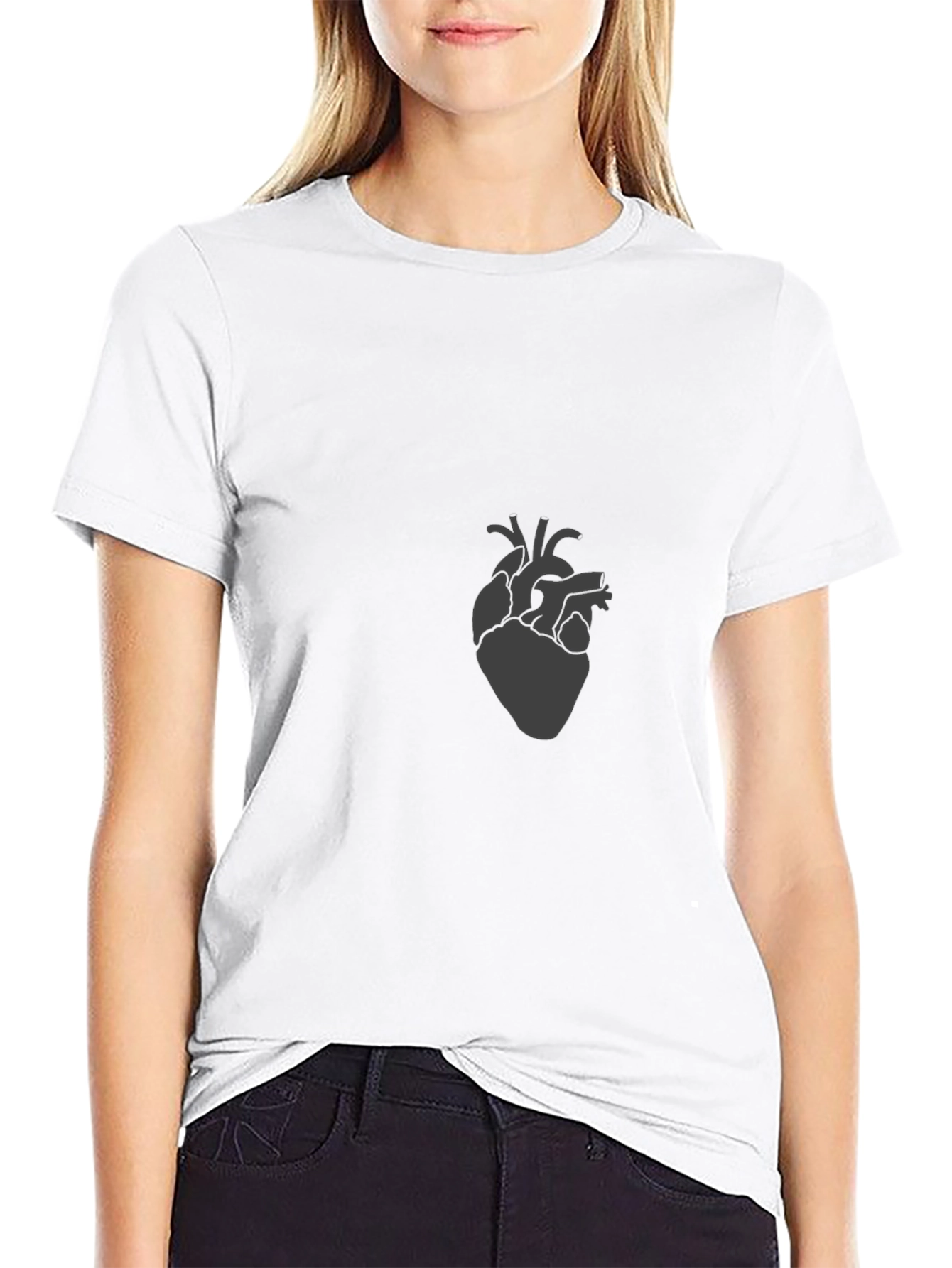 Anatomical Heart Graphic Tee - Modern Style