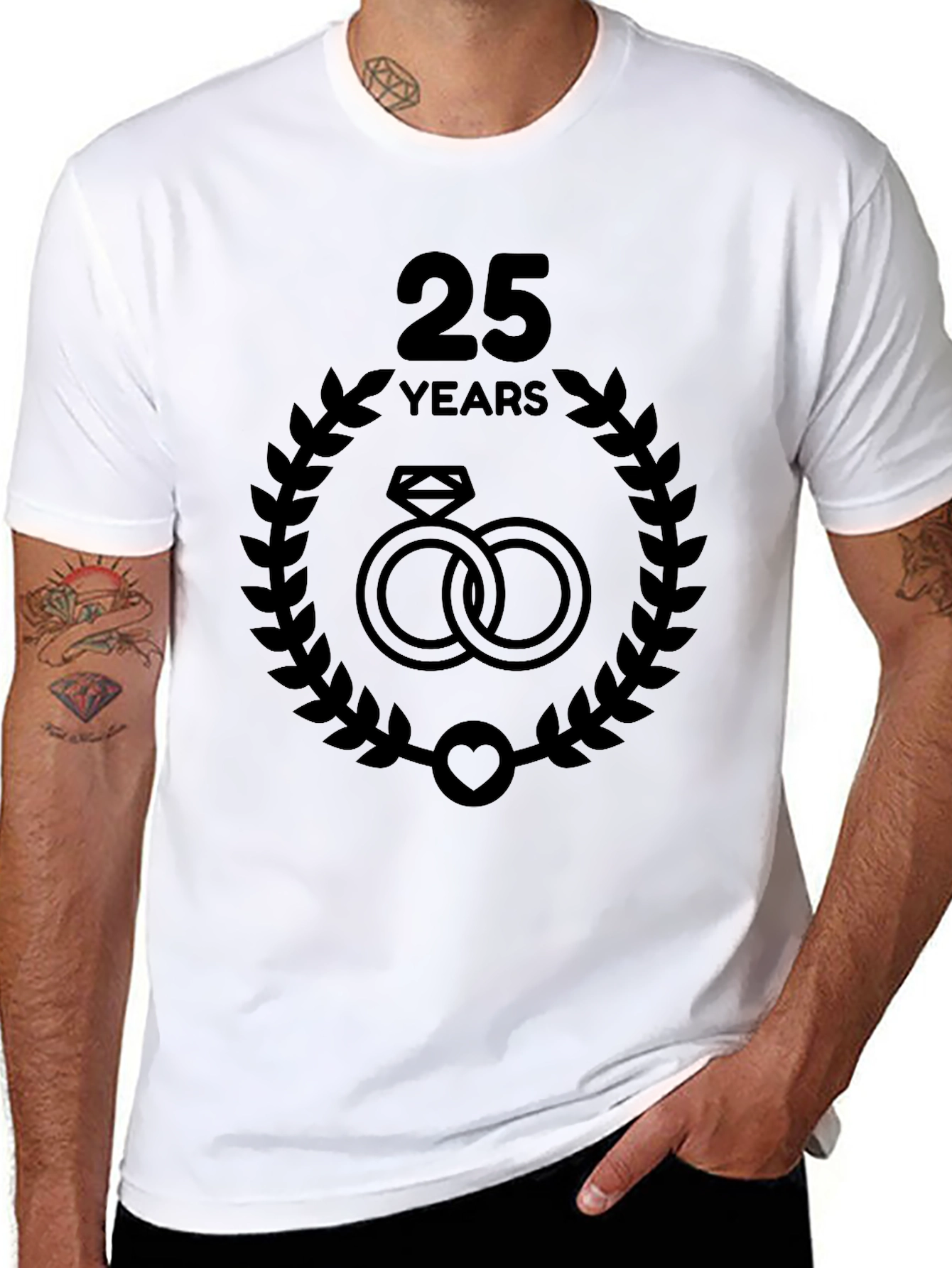 25th Anniversary Rings Graphic Tee - Black