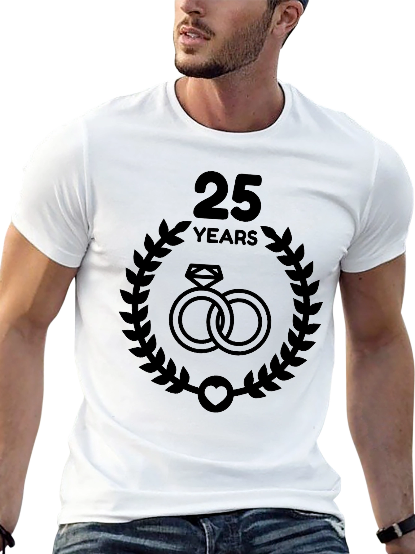 25th Anniversary Rings Graphic Tee - Black
