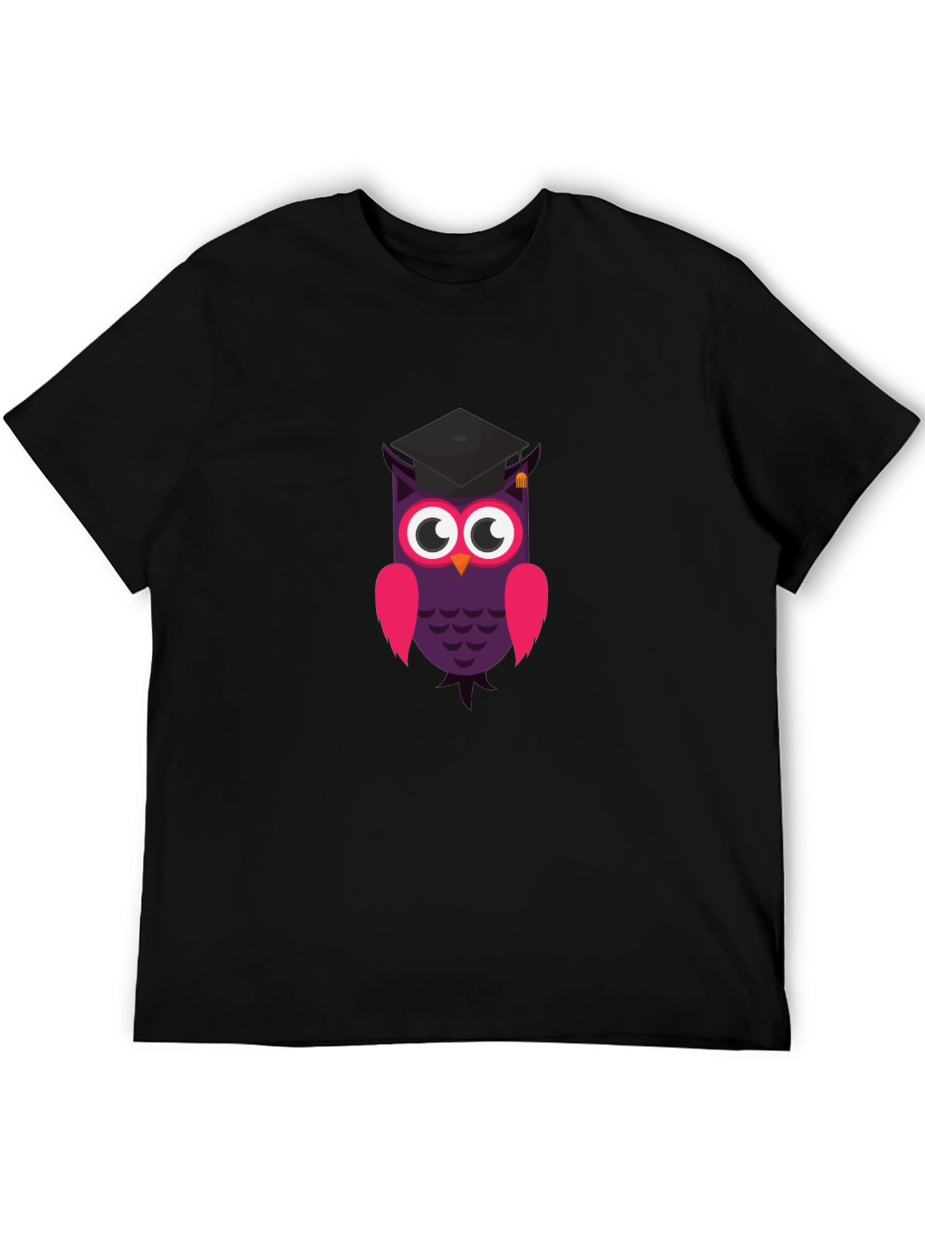 Graduation Owl T-Shirt - Black Cotton Tee