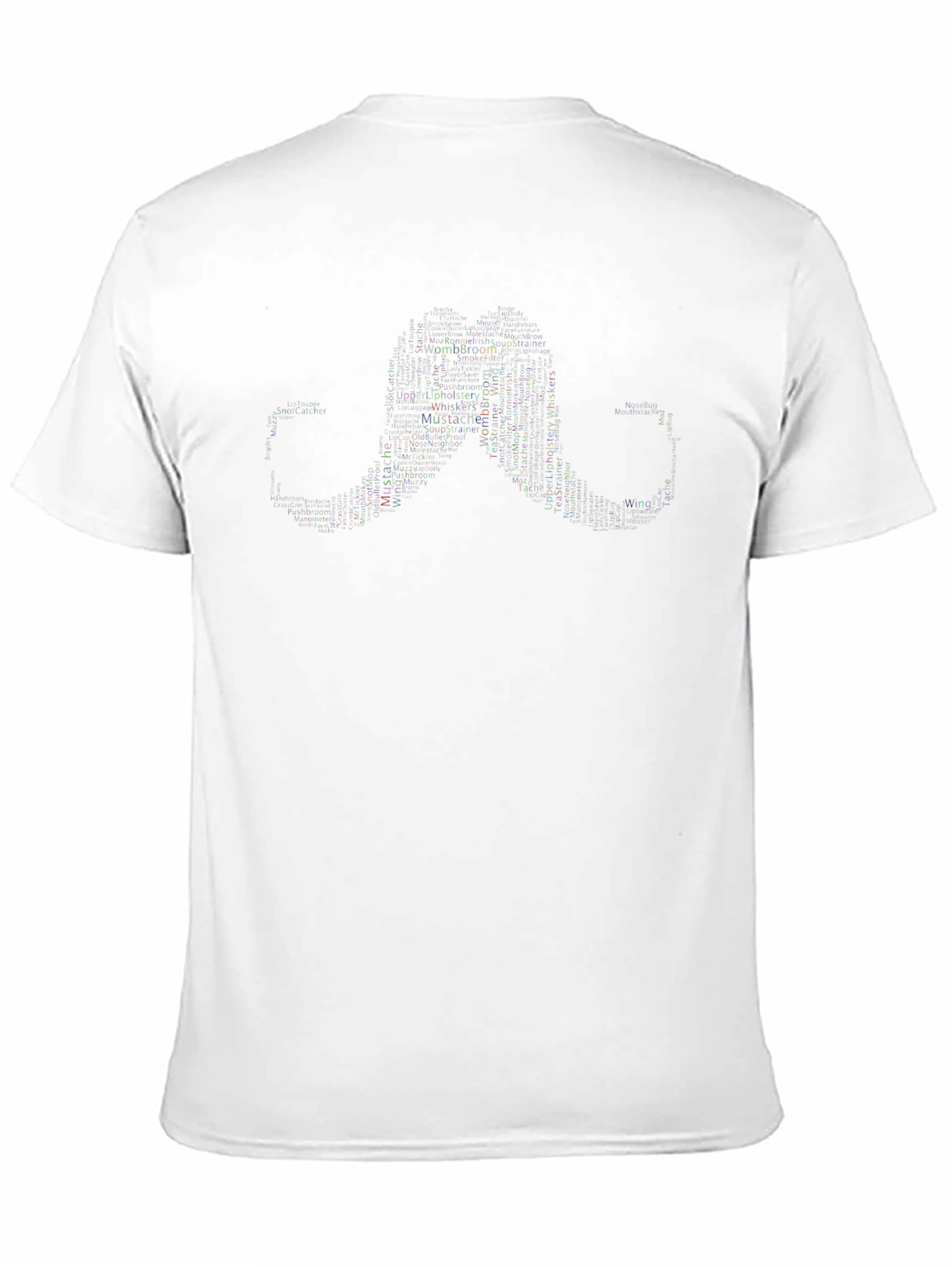 Mustache Text Art Graphic Tee