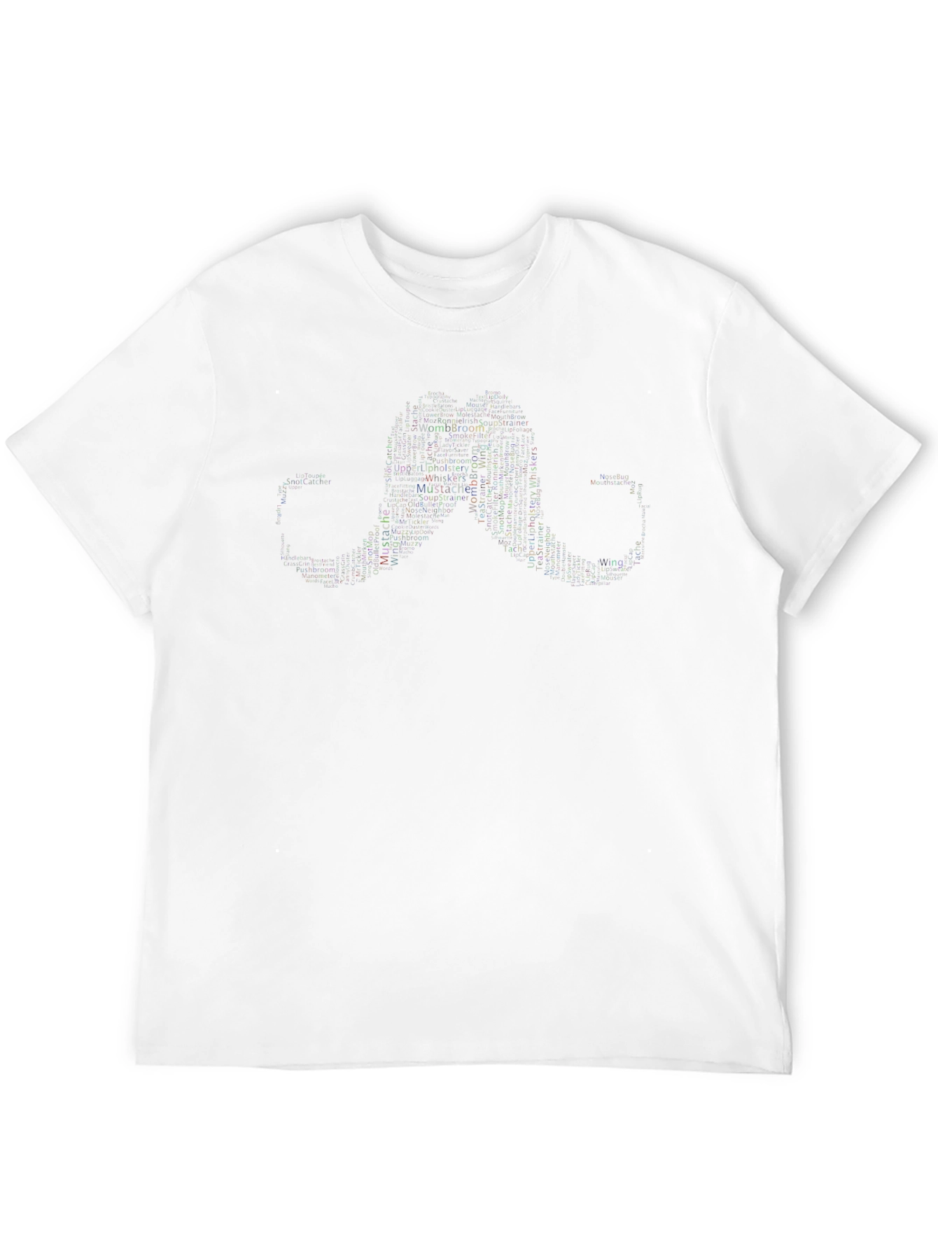 Mustache Text Art Graphic Tee