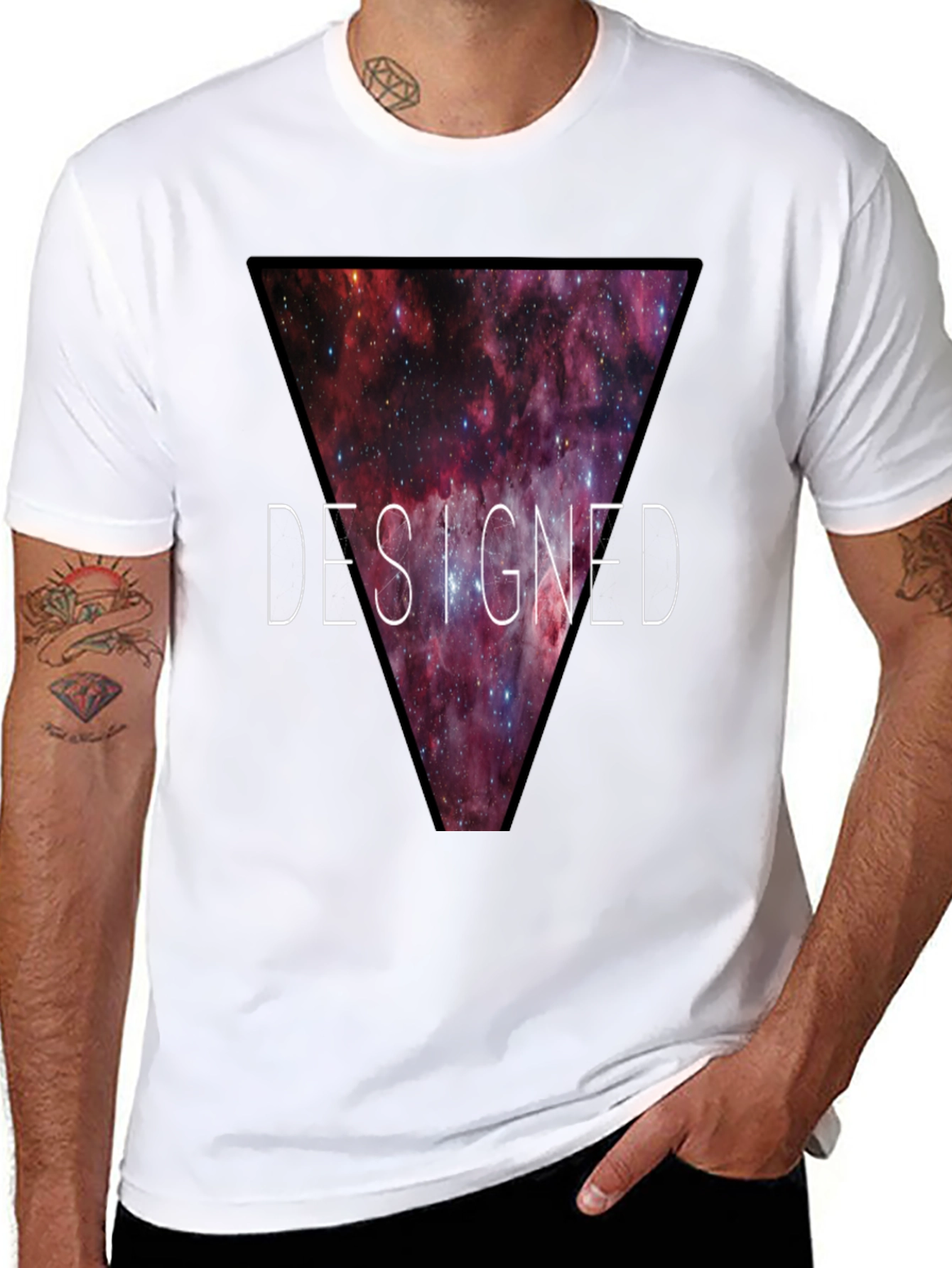 Designed Galaxy T-Shirt - Modern Graphic Tee