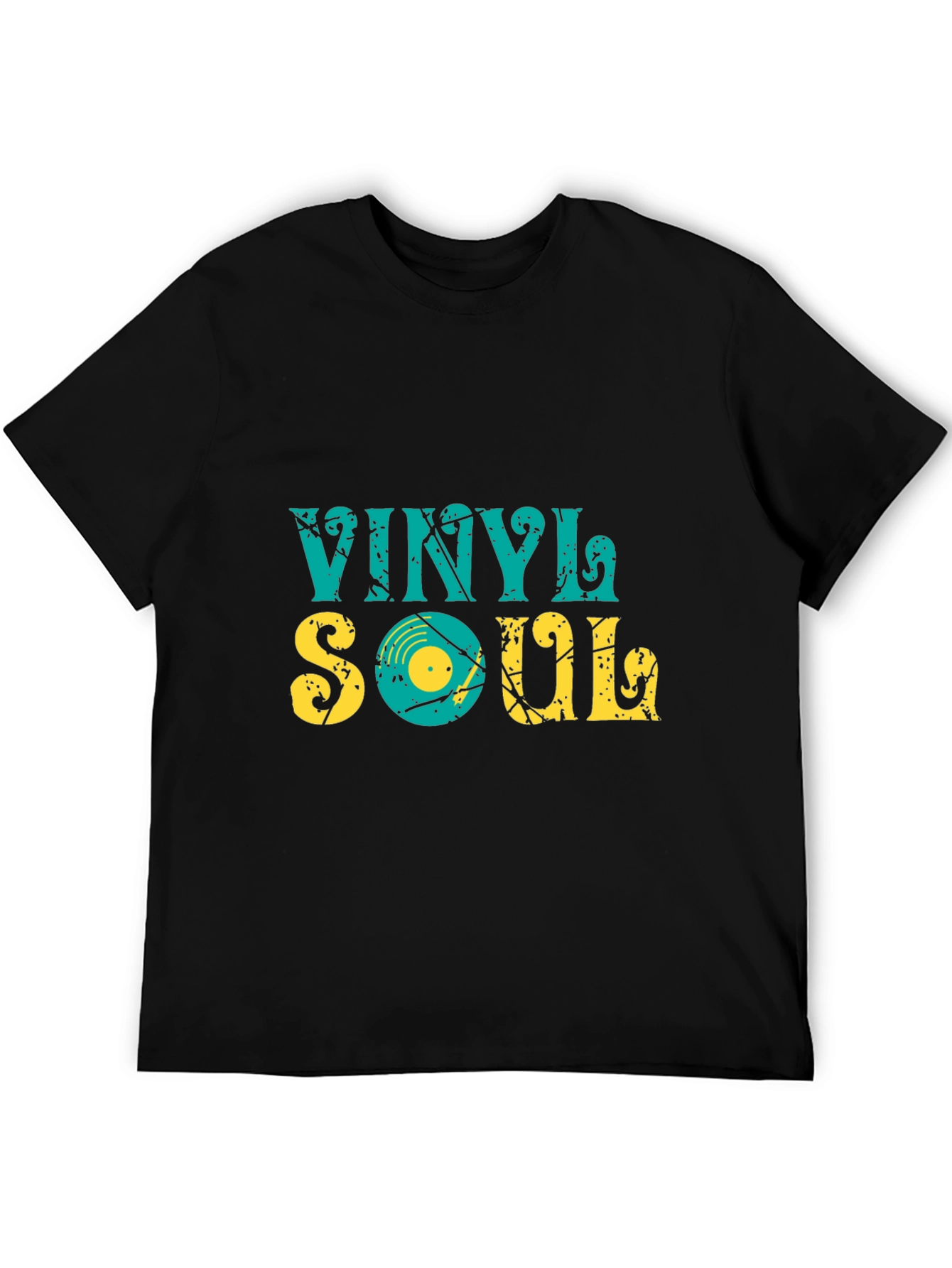 Vinyl Soul Black T-Shirt - Retro Music Tee