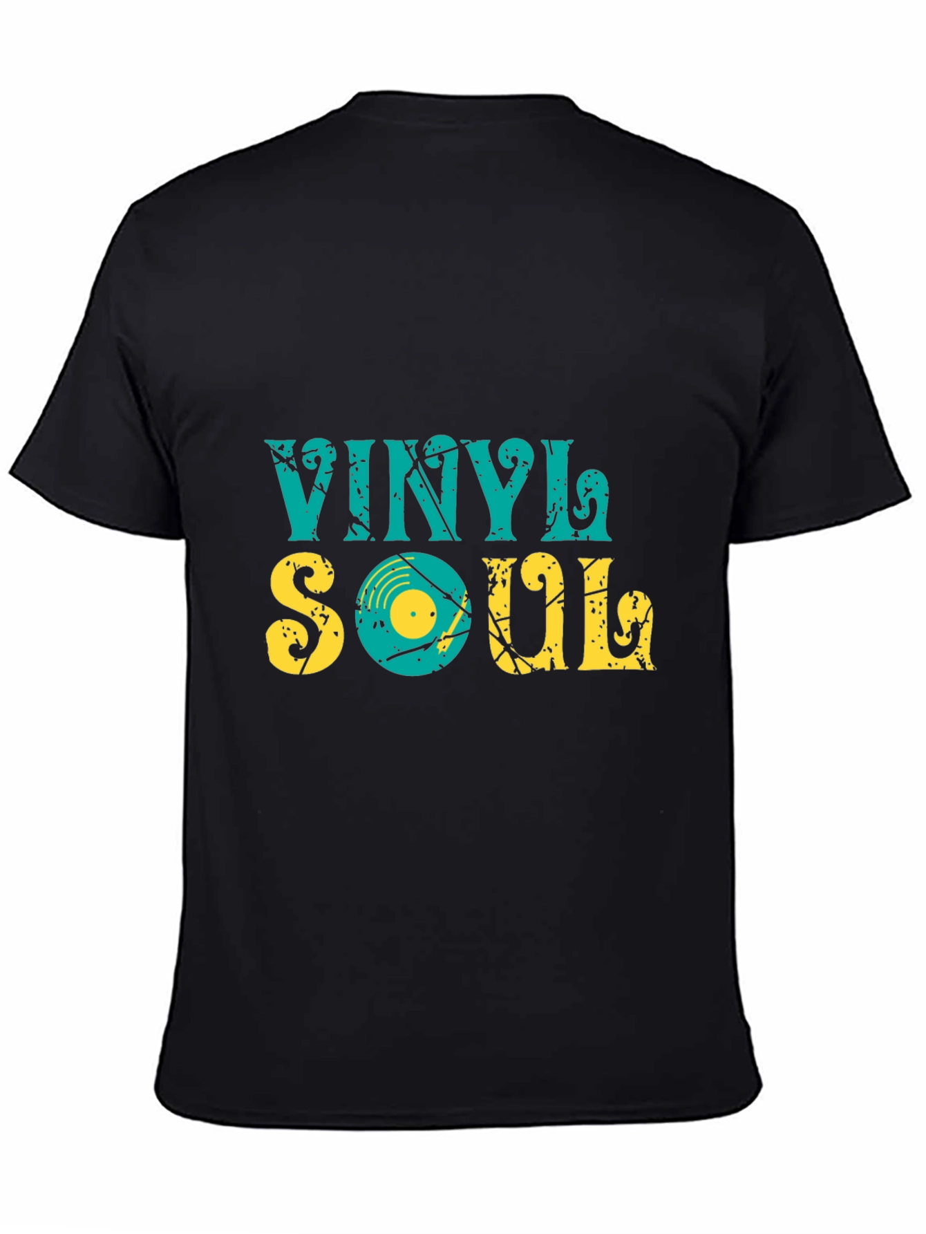 Vinyl Soul Black T-Shirt - Retro Music Tee