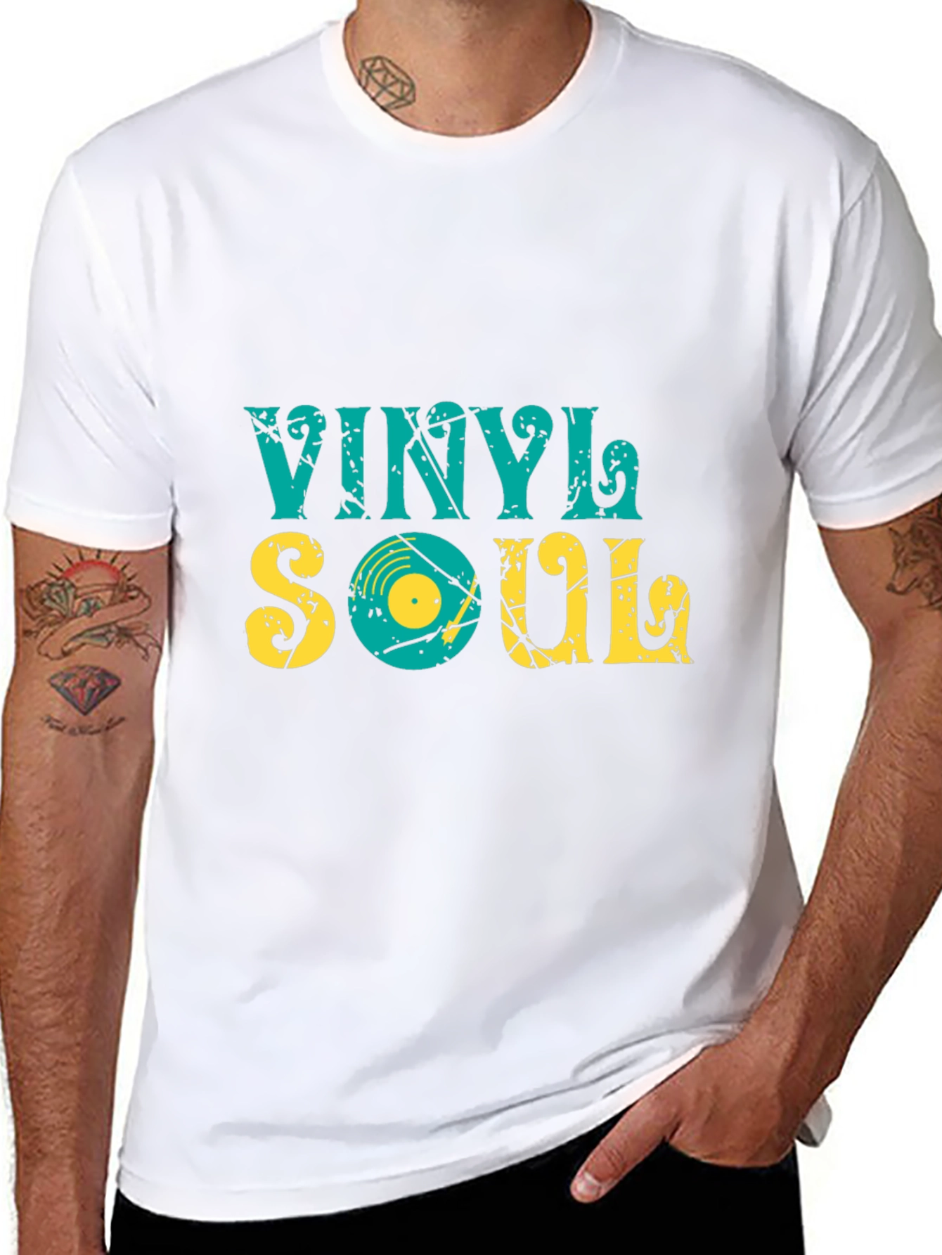 Vinyl Soul Black T-Shirt - Retro Music Tee