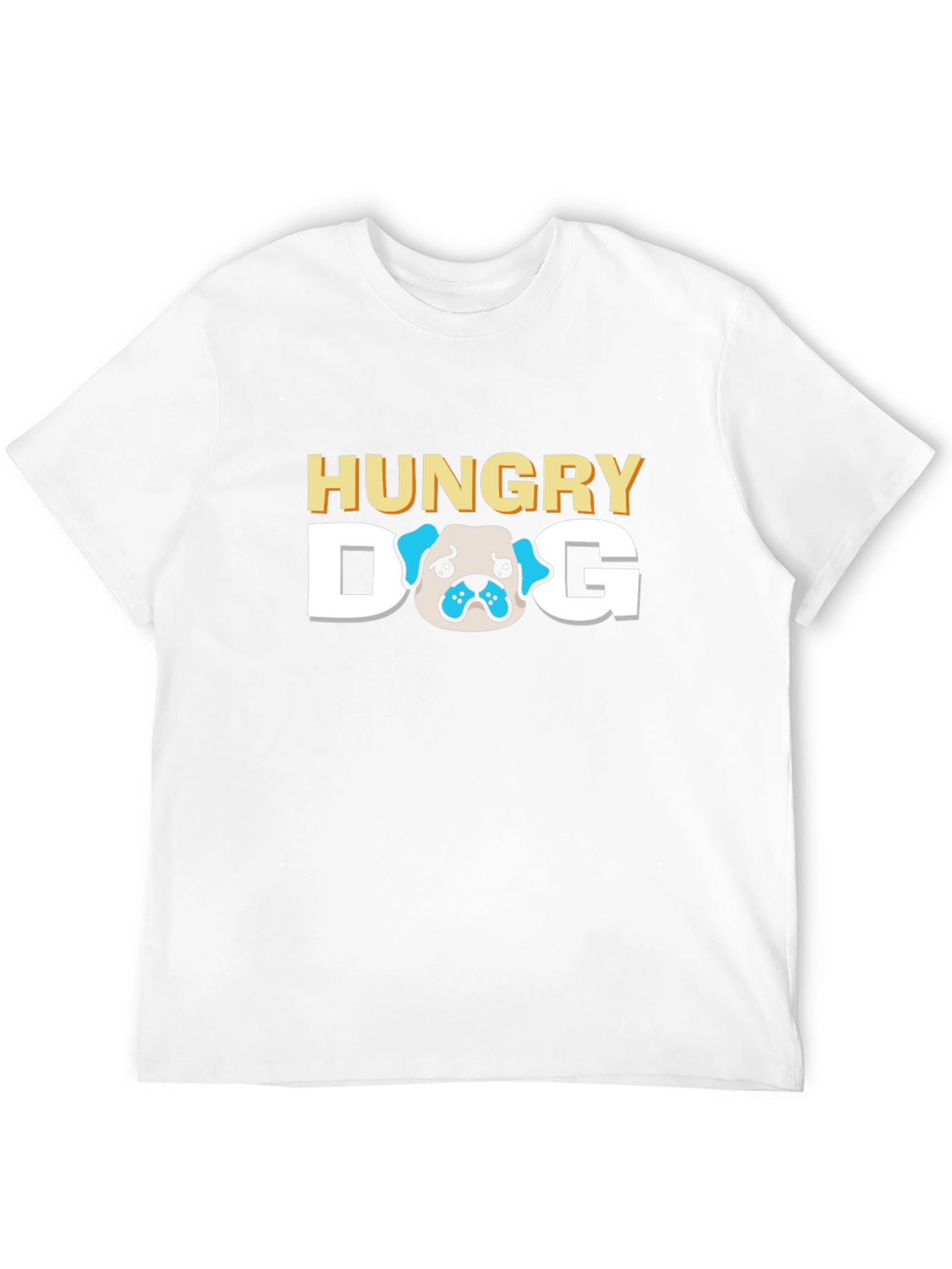 Hungry Dog Graphic Tee - Black Cotton T-Shirt