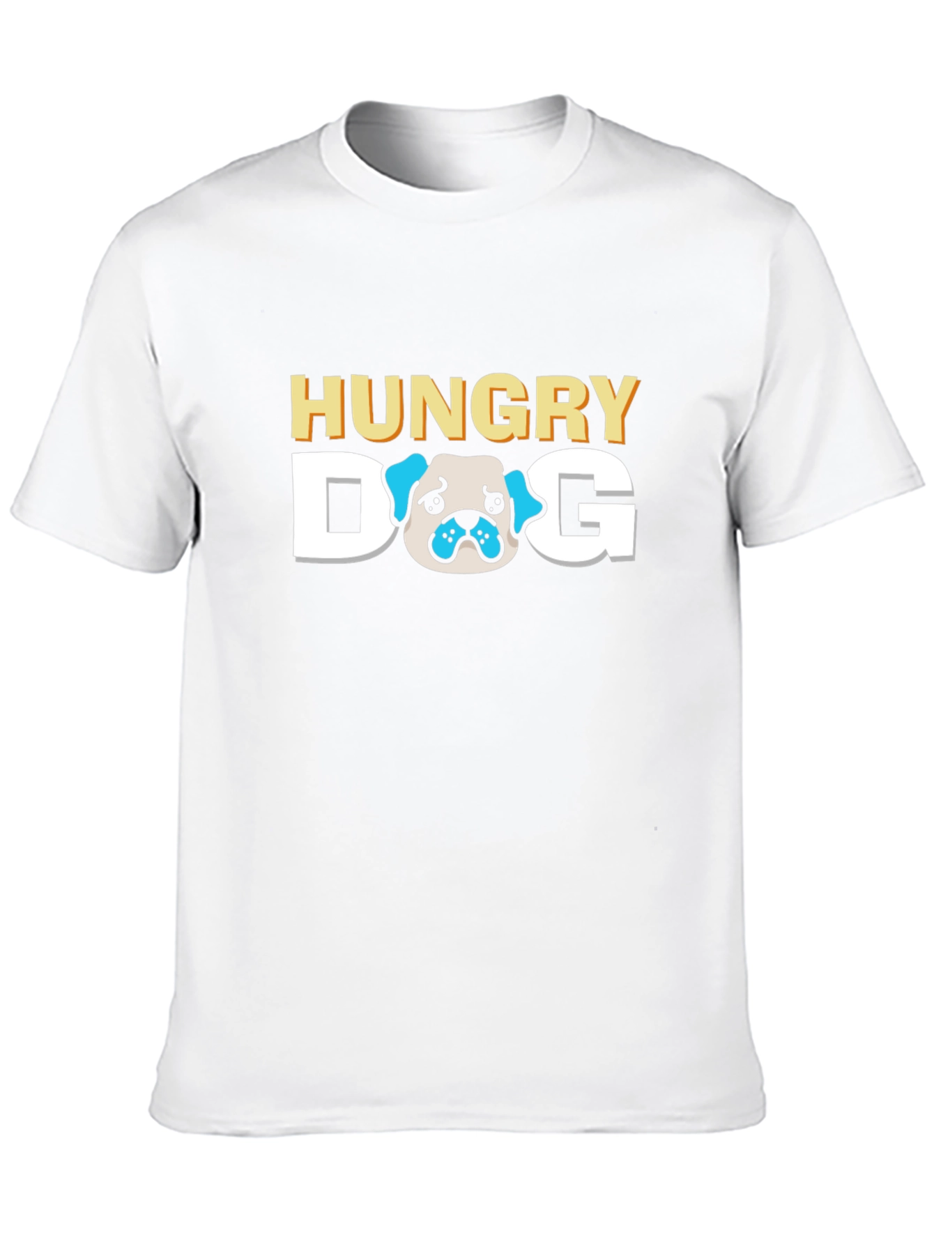 Hungry Dog Graphic Tee - Black Cotton T-Shirt
