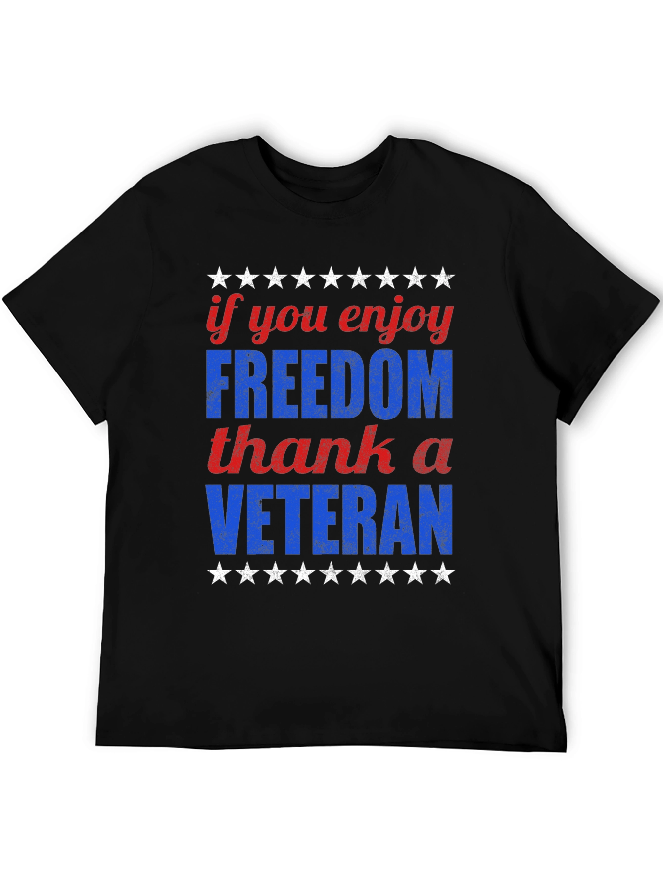 Patriotic Freedom Veteran Graphic Tee