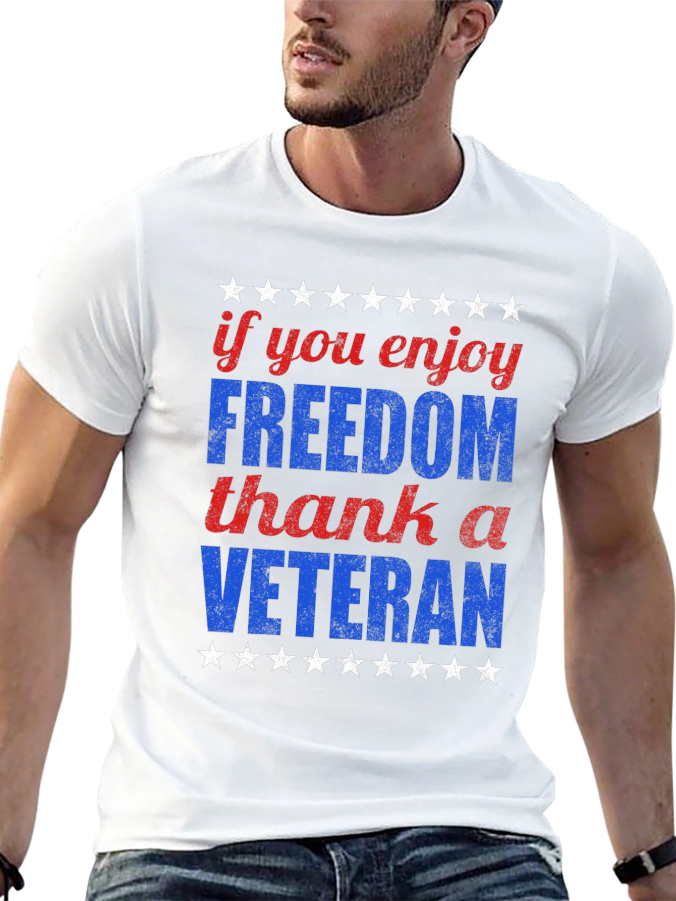 Patriotic Freedom Veteran Graphic Tee