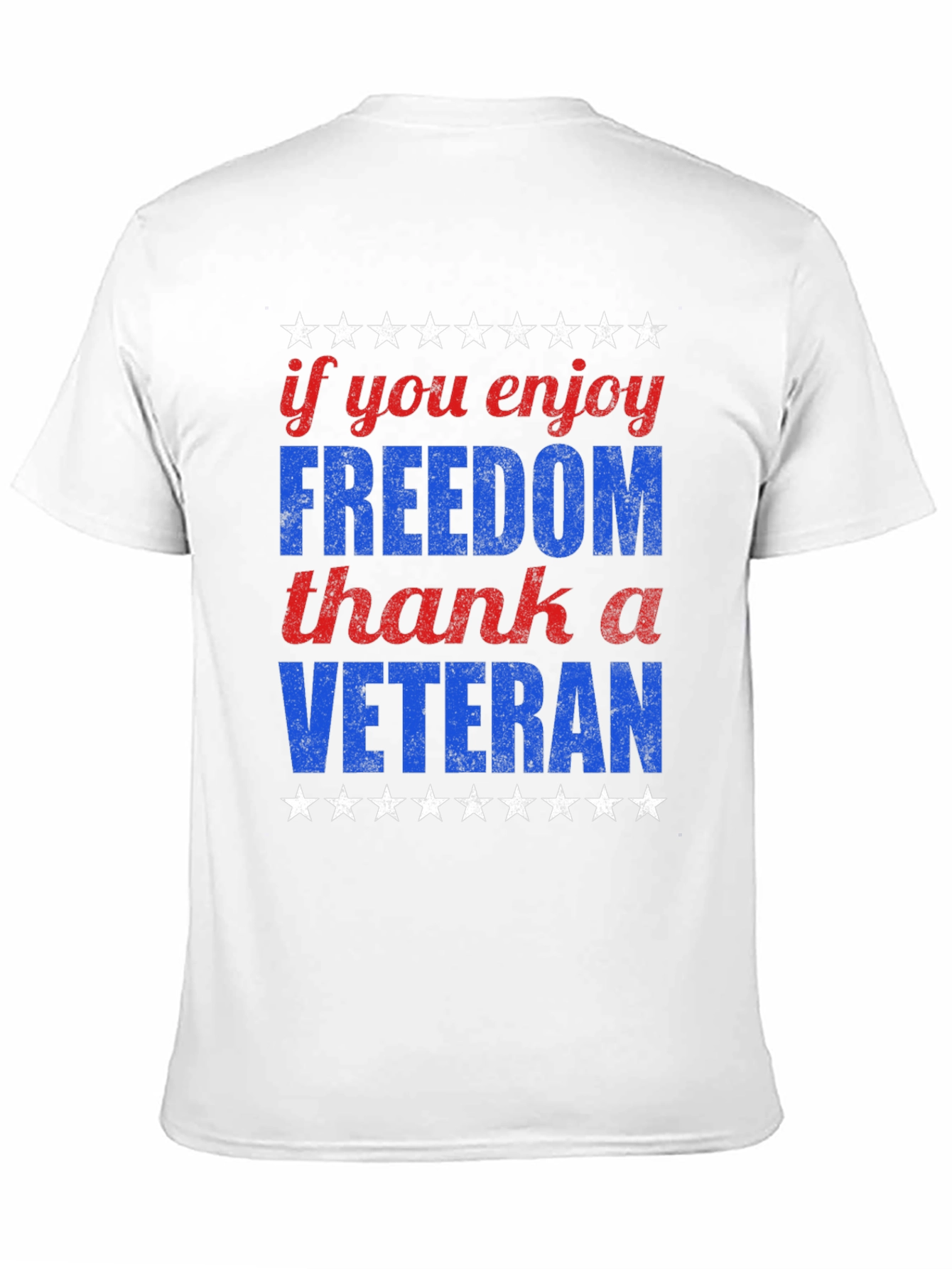 Patriotic Freedom Veteran Graphic Tee