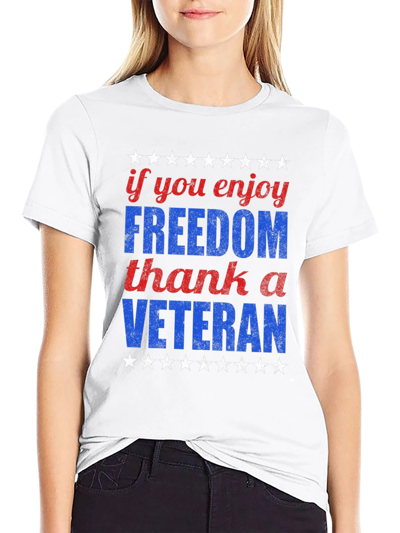 Patriotic Freedom Veteran Graphic Tee