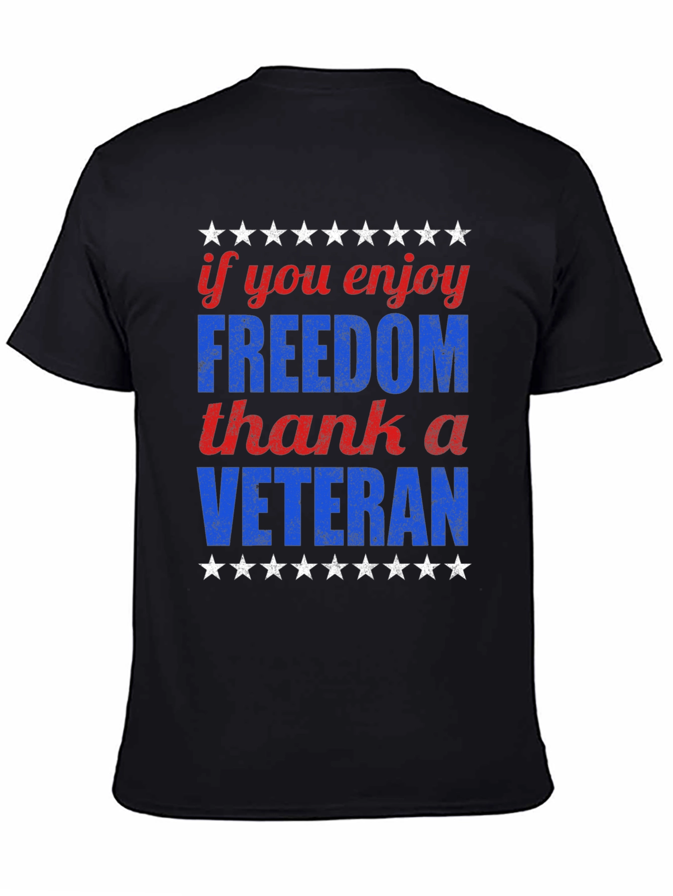 Patriotic Freedom Veteran Graphic Tee