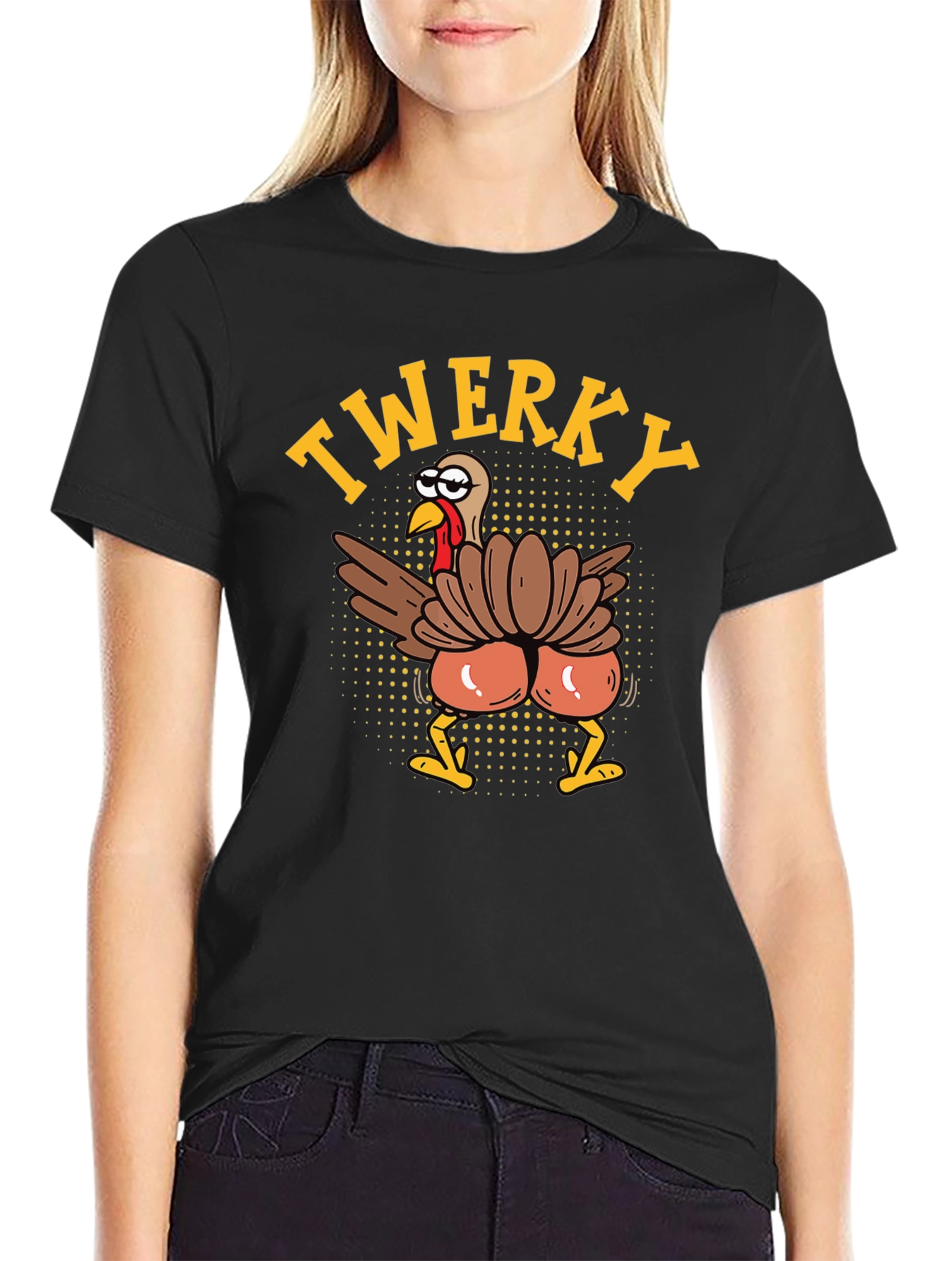 Funny Twerky Turkey Thanksgiving Graphic Tee