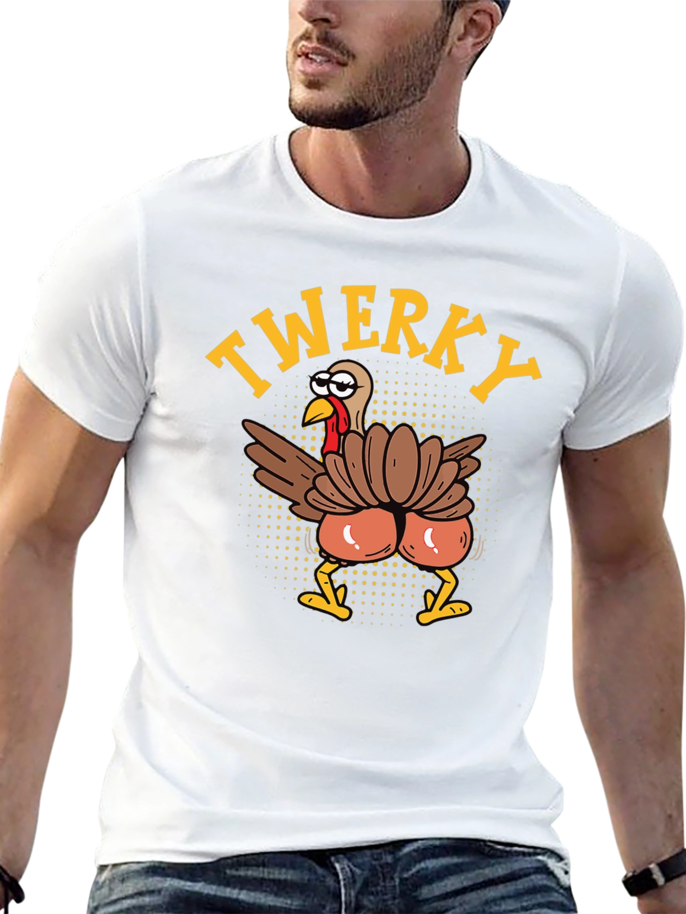 Funny Twerky Turkey Thanksgiving Graphic Tee