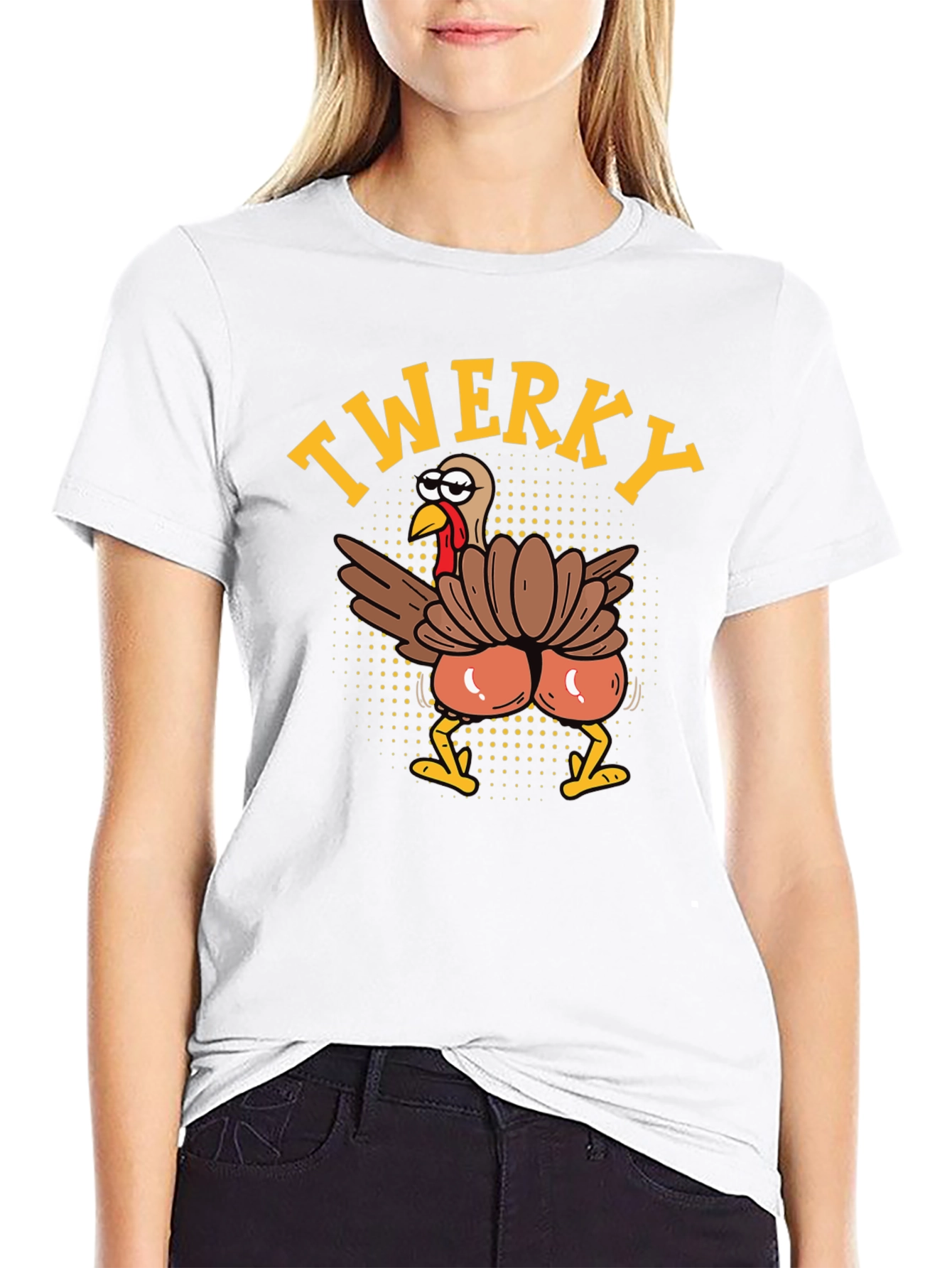 Funny Twerky Turkey Thanksgiving Graphic Tee