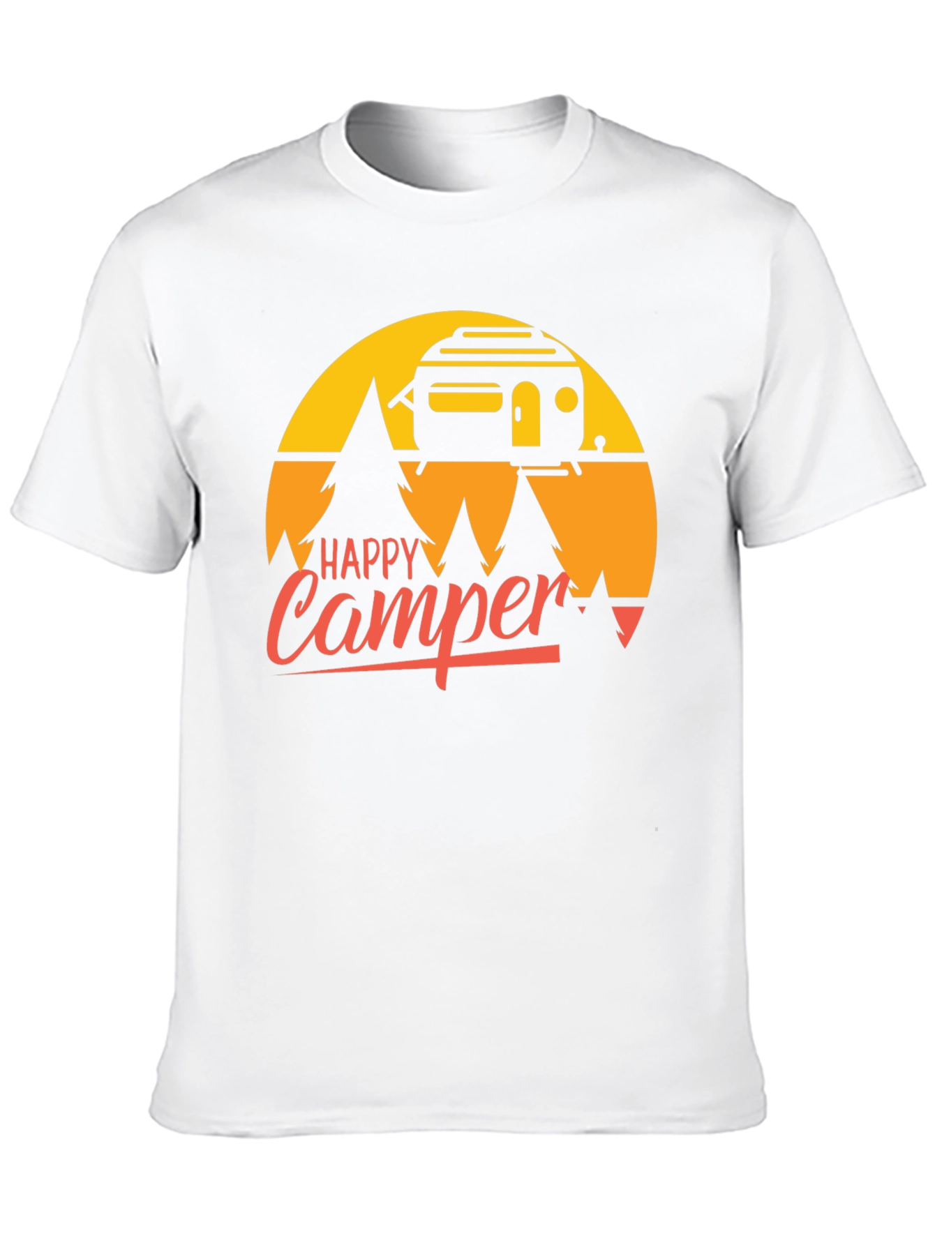 Happy Camper T-Shirt - Retro Camping Graphic Tee