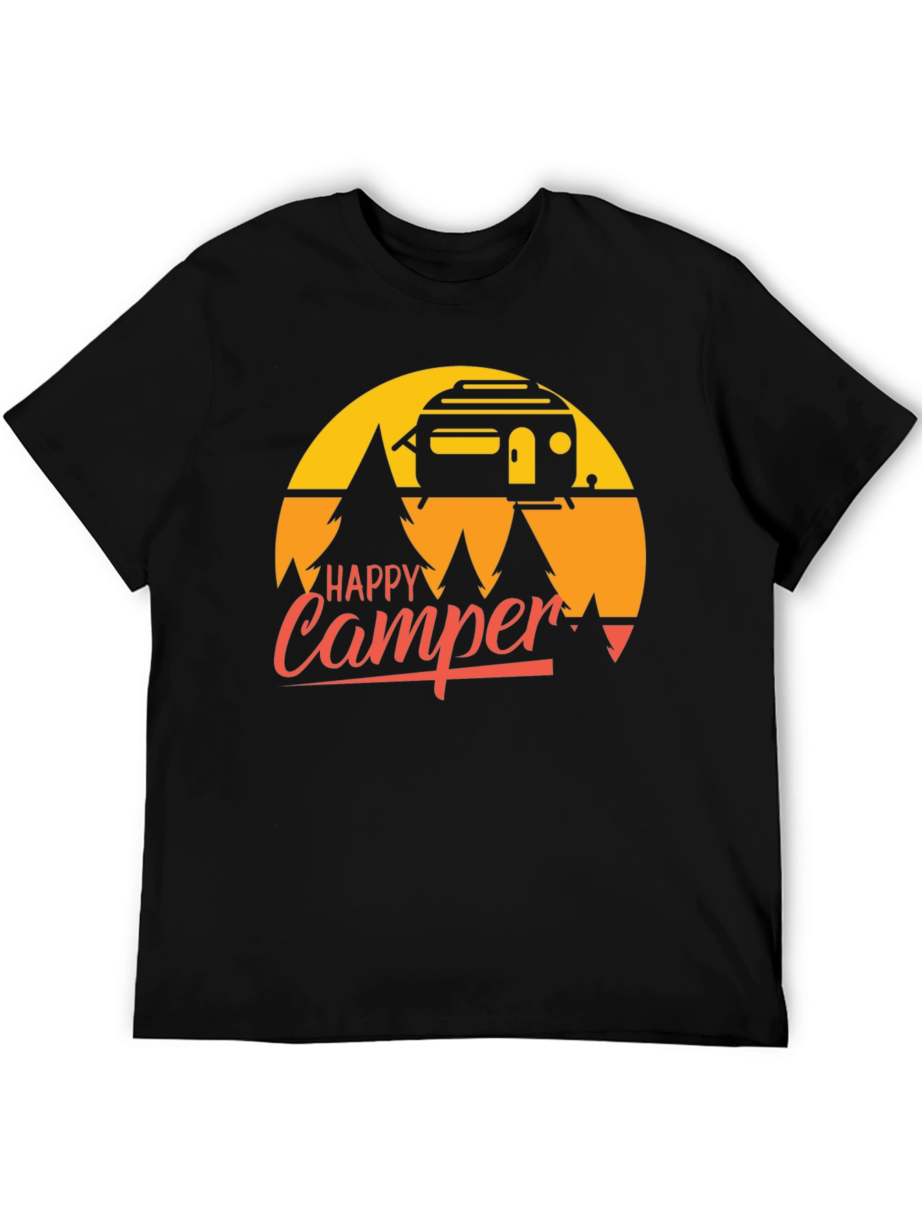Happy Camper T-Shirt - Retro Camping Graphic Tee