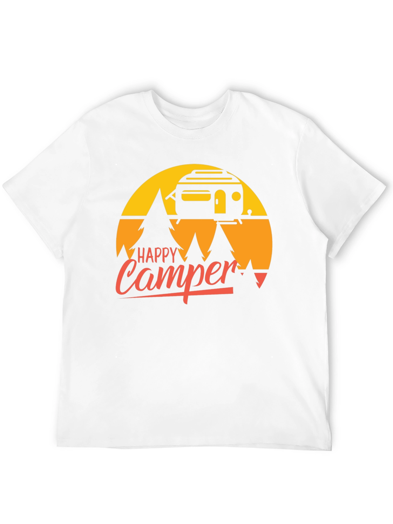 Happy Camper T-Shirt - Retro Camping Graphic Tee