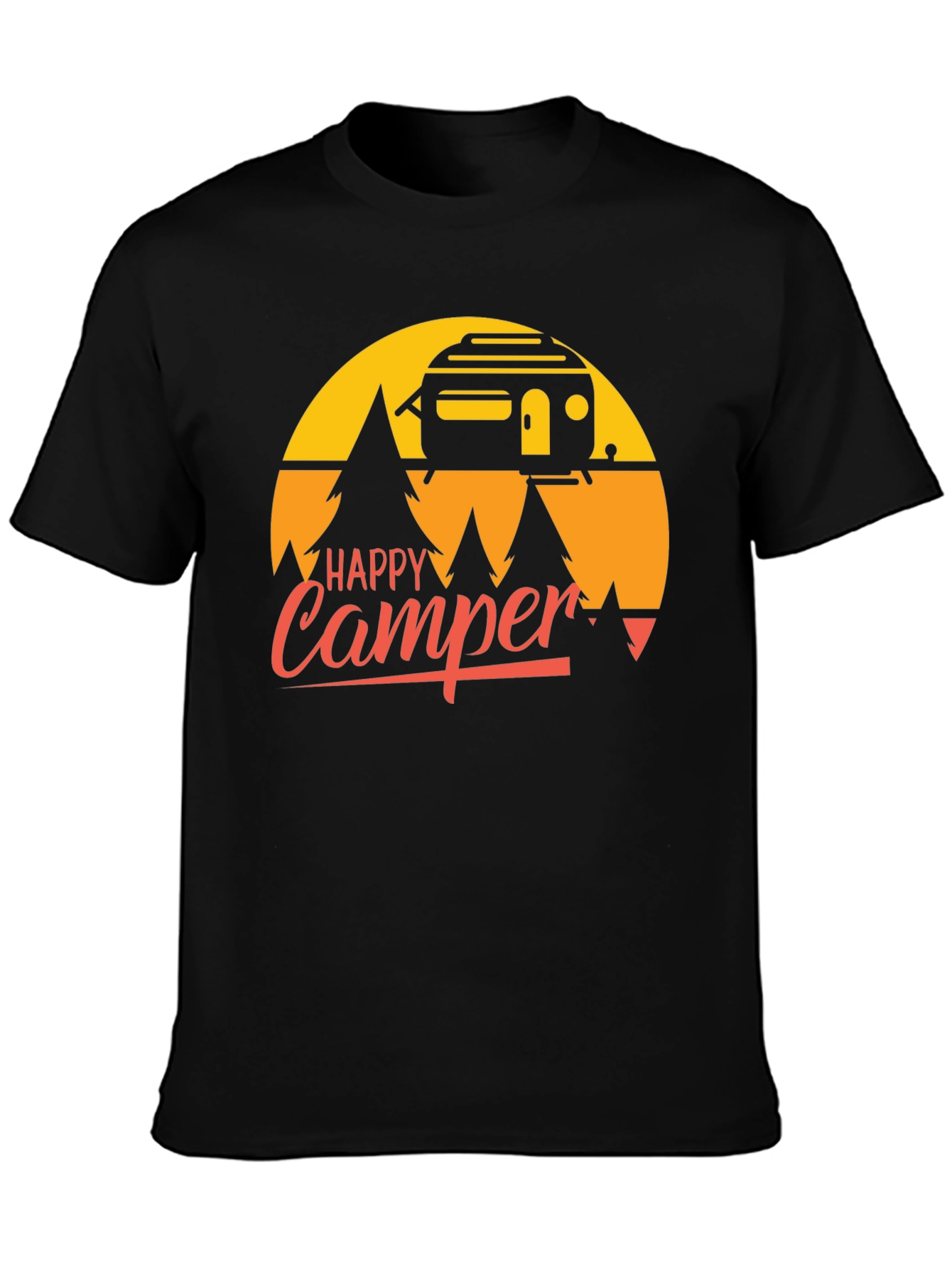 Happy Camper T-Shirt - Retro Camping Graphic Tee