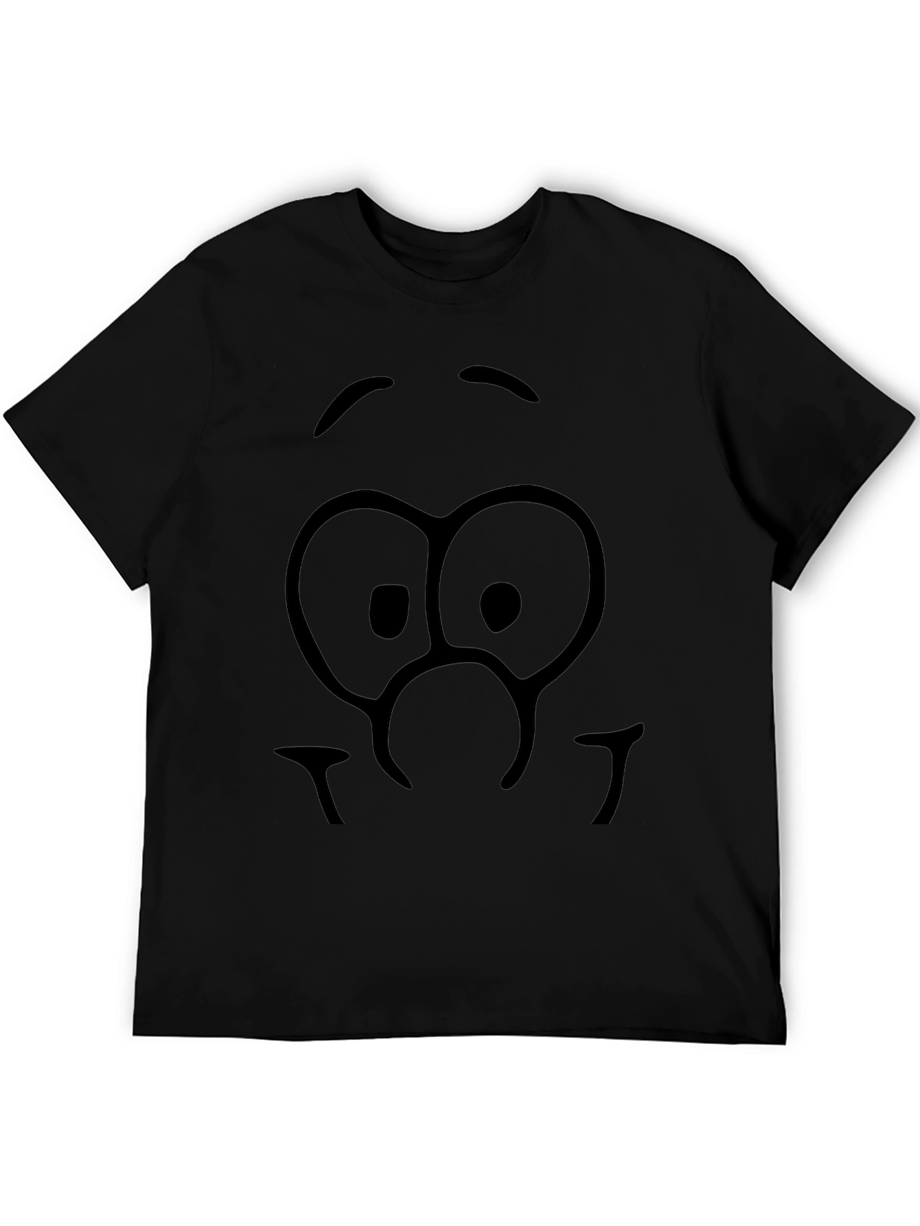 Funny Face Graphic T-Shirt - Unisex Black Tee