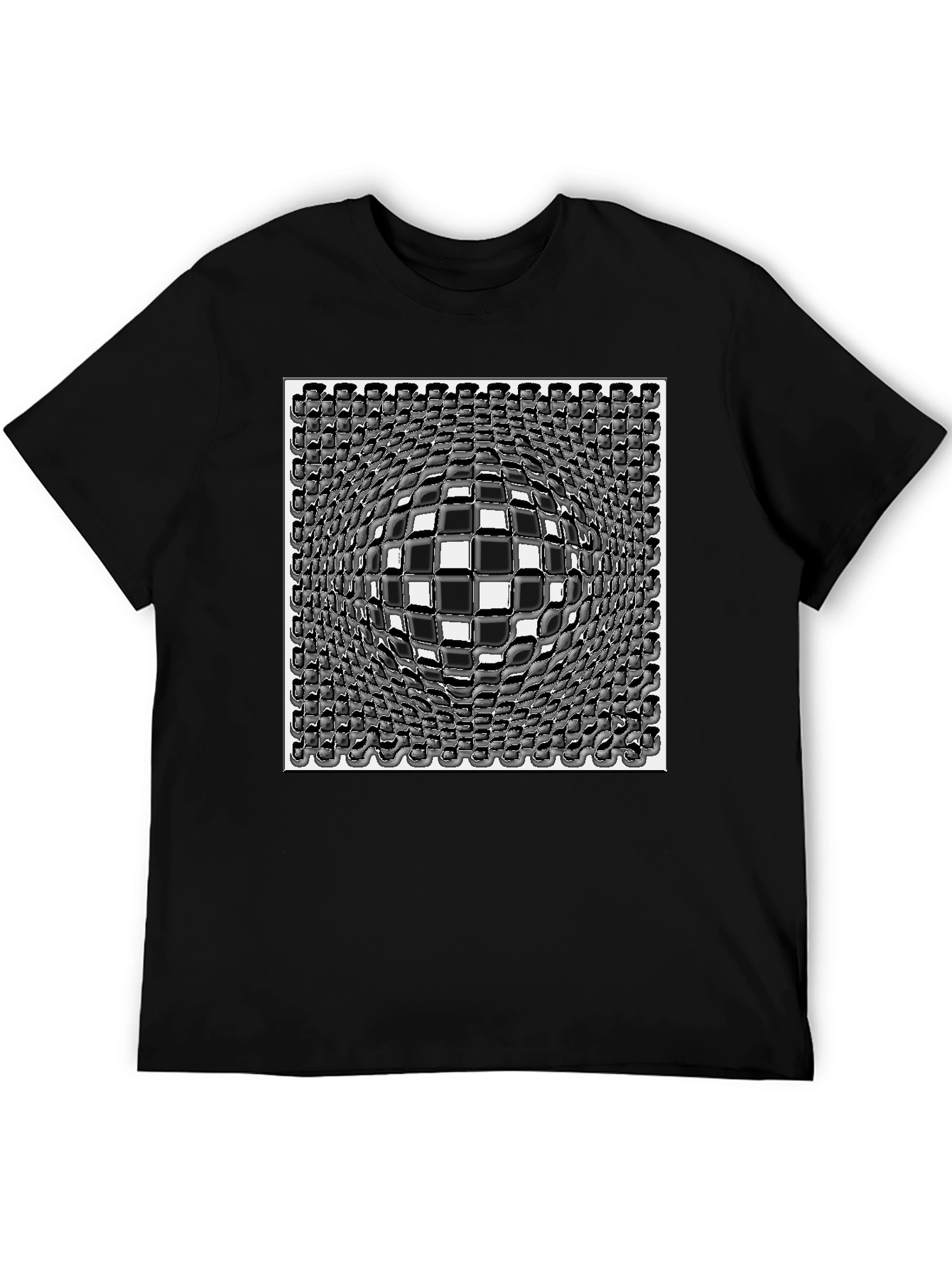 Optical Illusion Checkerboard T-Shirt