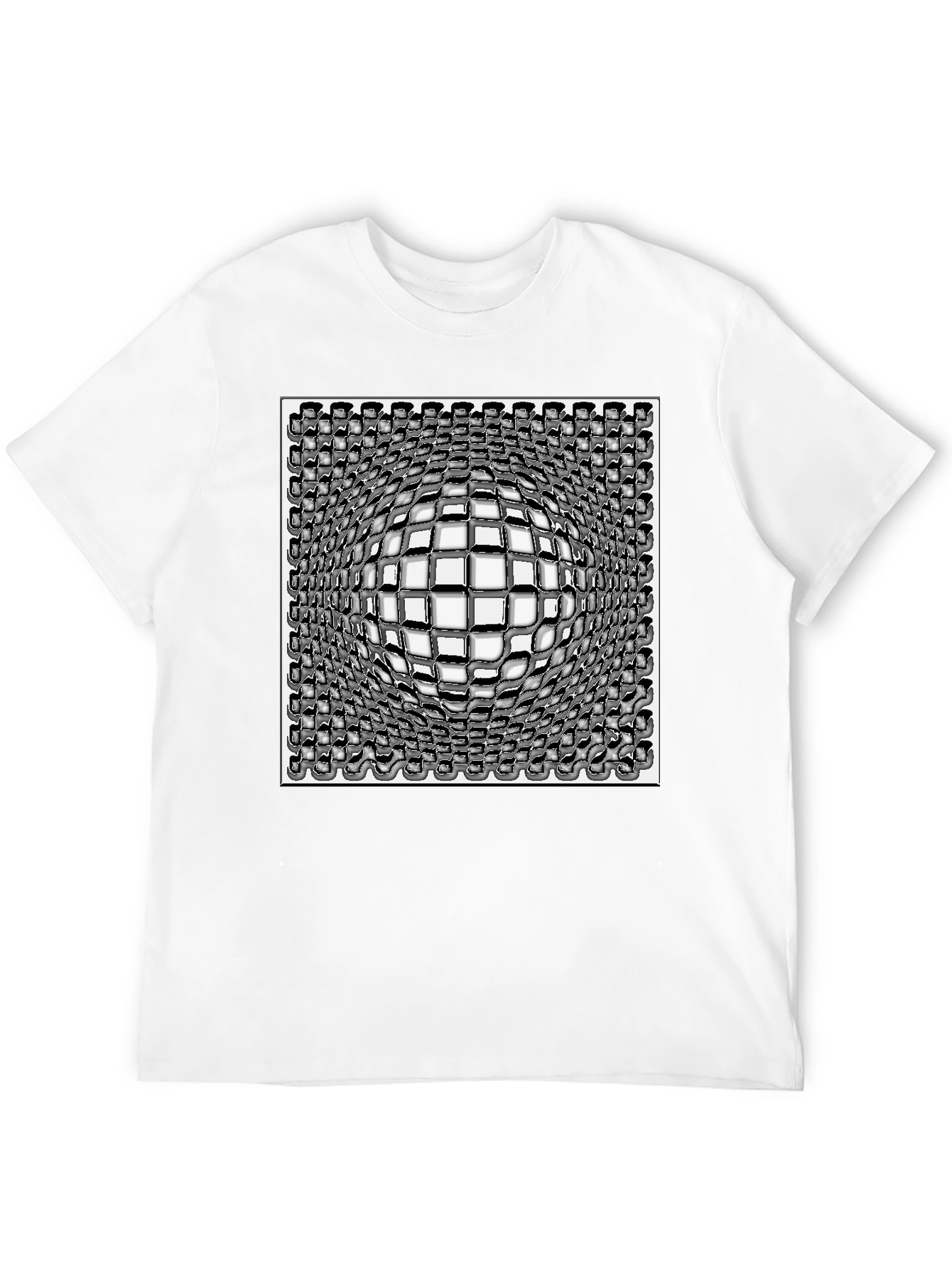 Optical Illusion Checkerboard T-Shirt