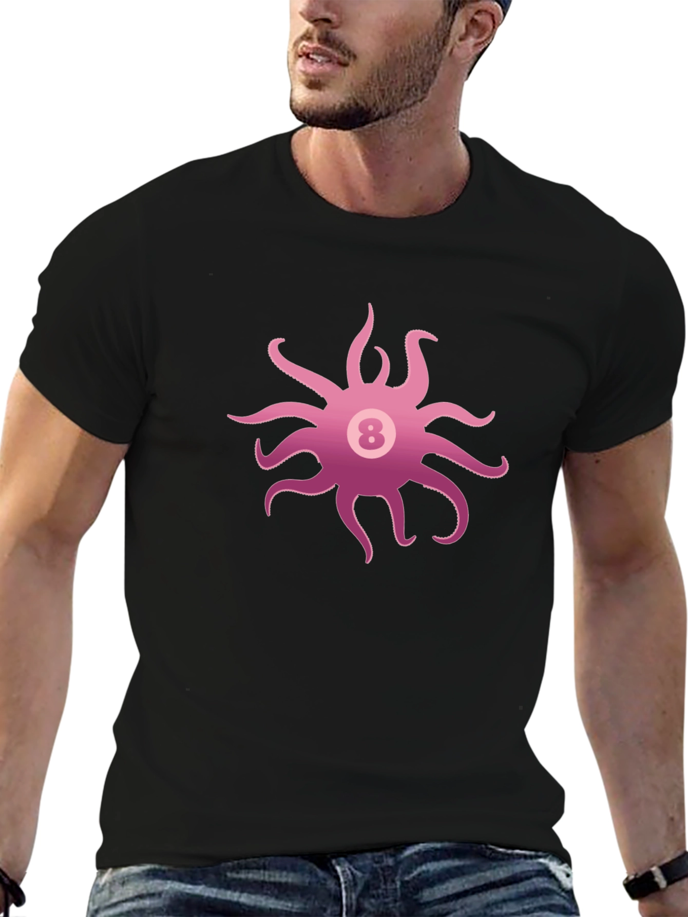 Octopus Eight Ball Graphic Tee