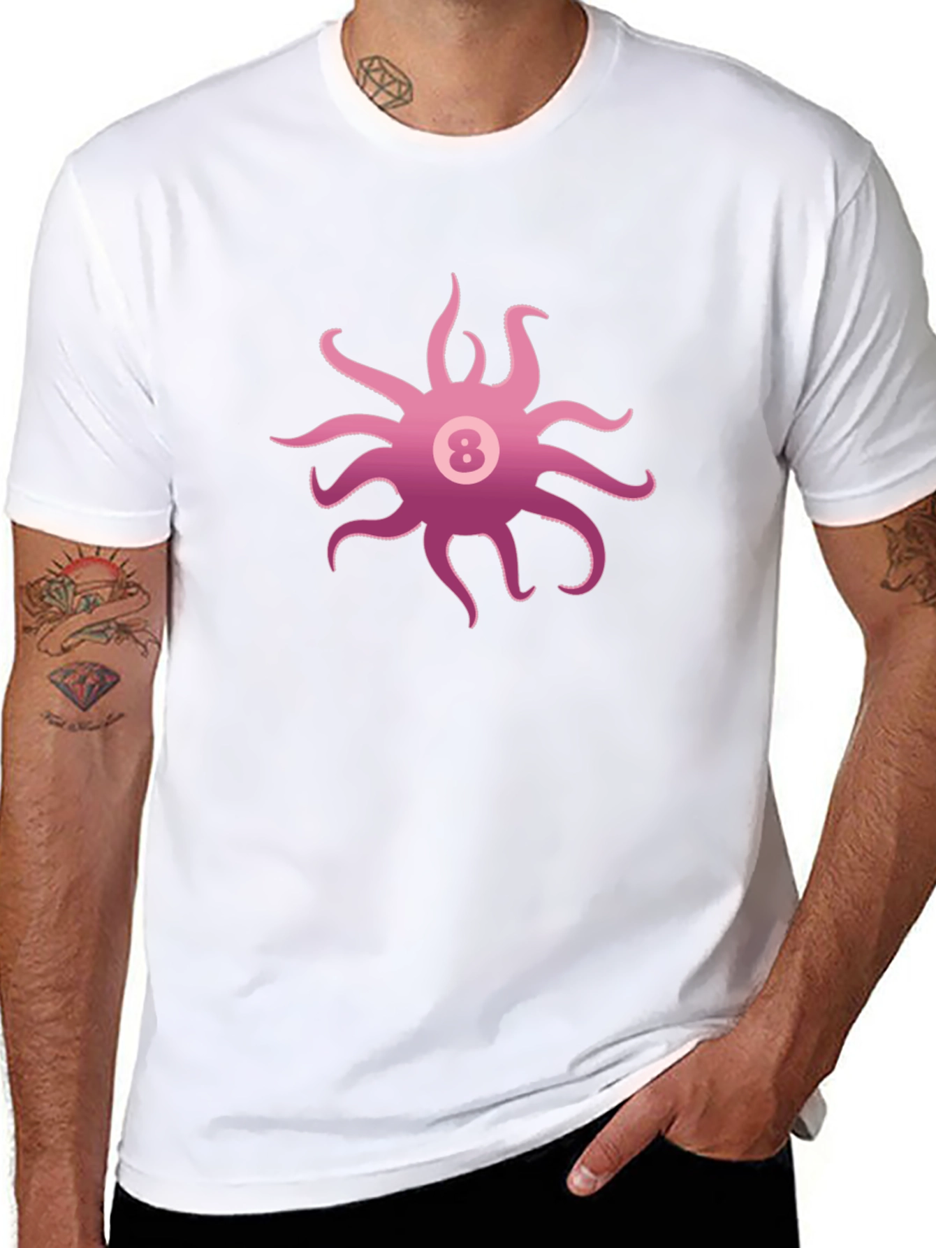 Octopus Eight Ball Graphic Tee