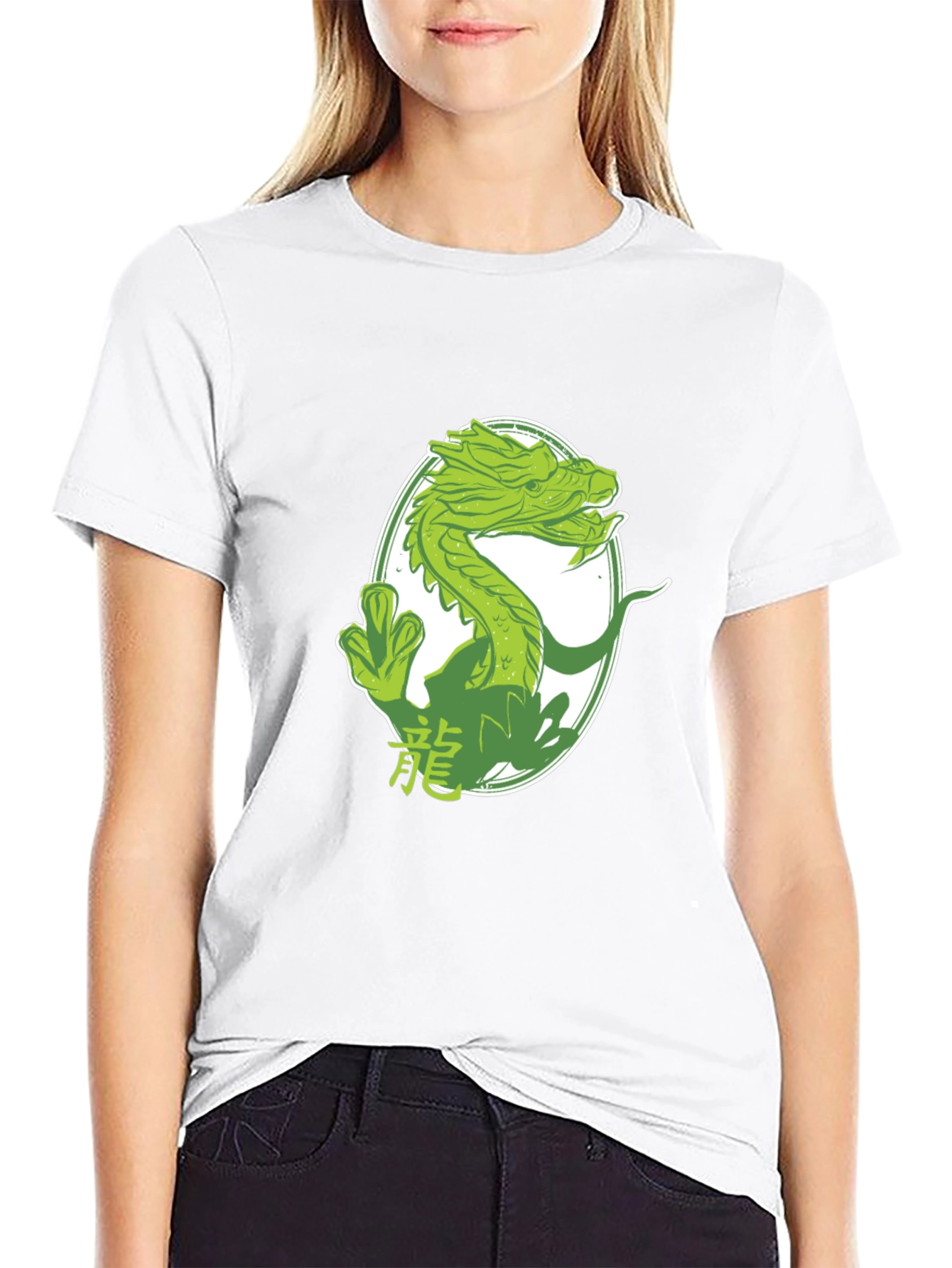 Dragon Graphic Tee - Black Cotton T-Shirt